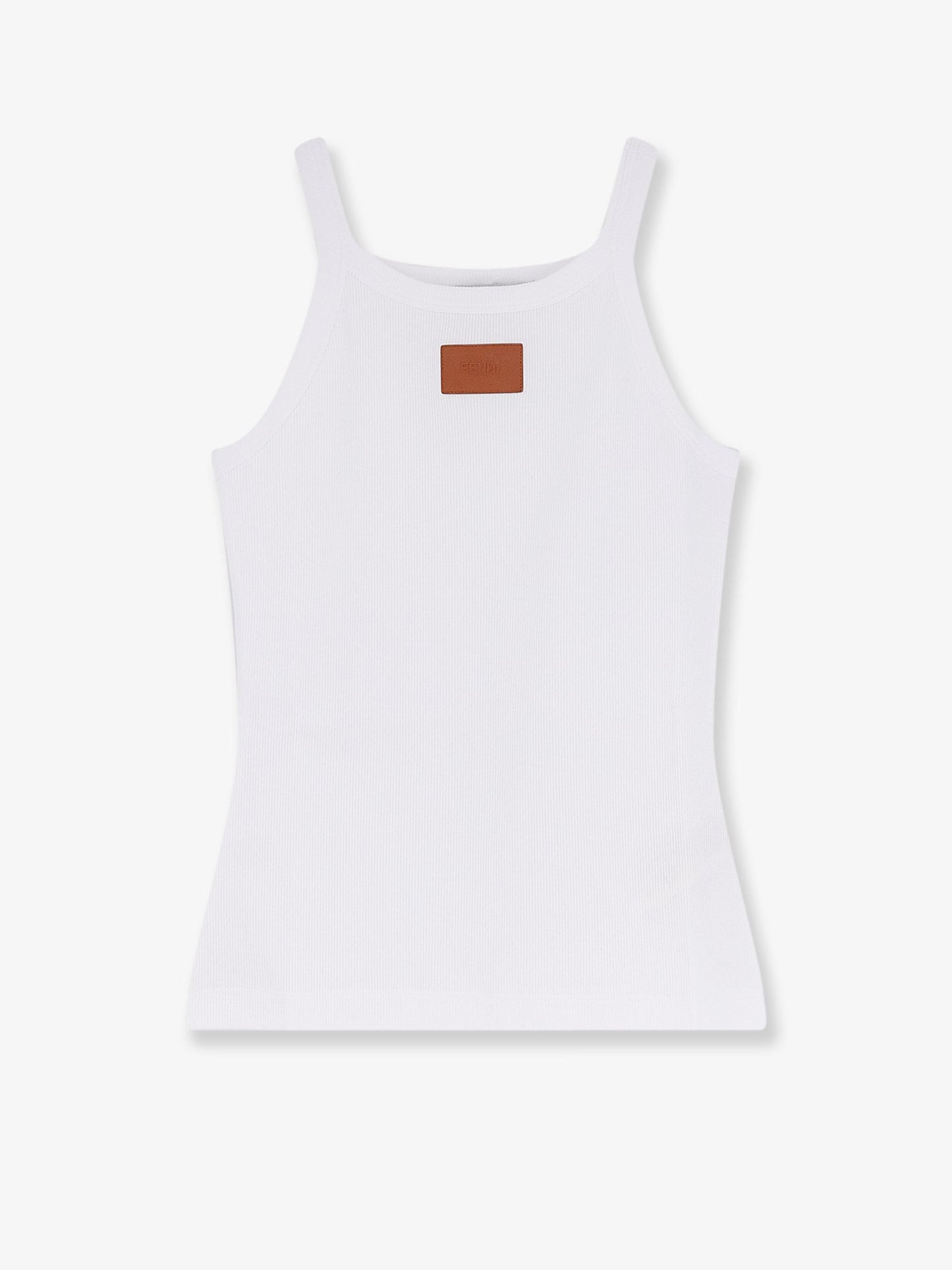 Fendi Women Ribbed Cotton Tank Top FENDI