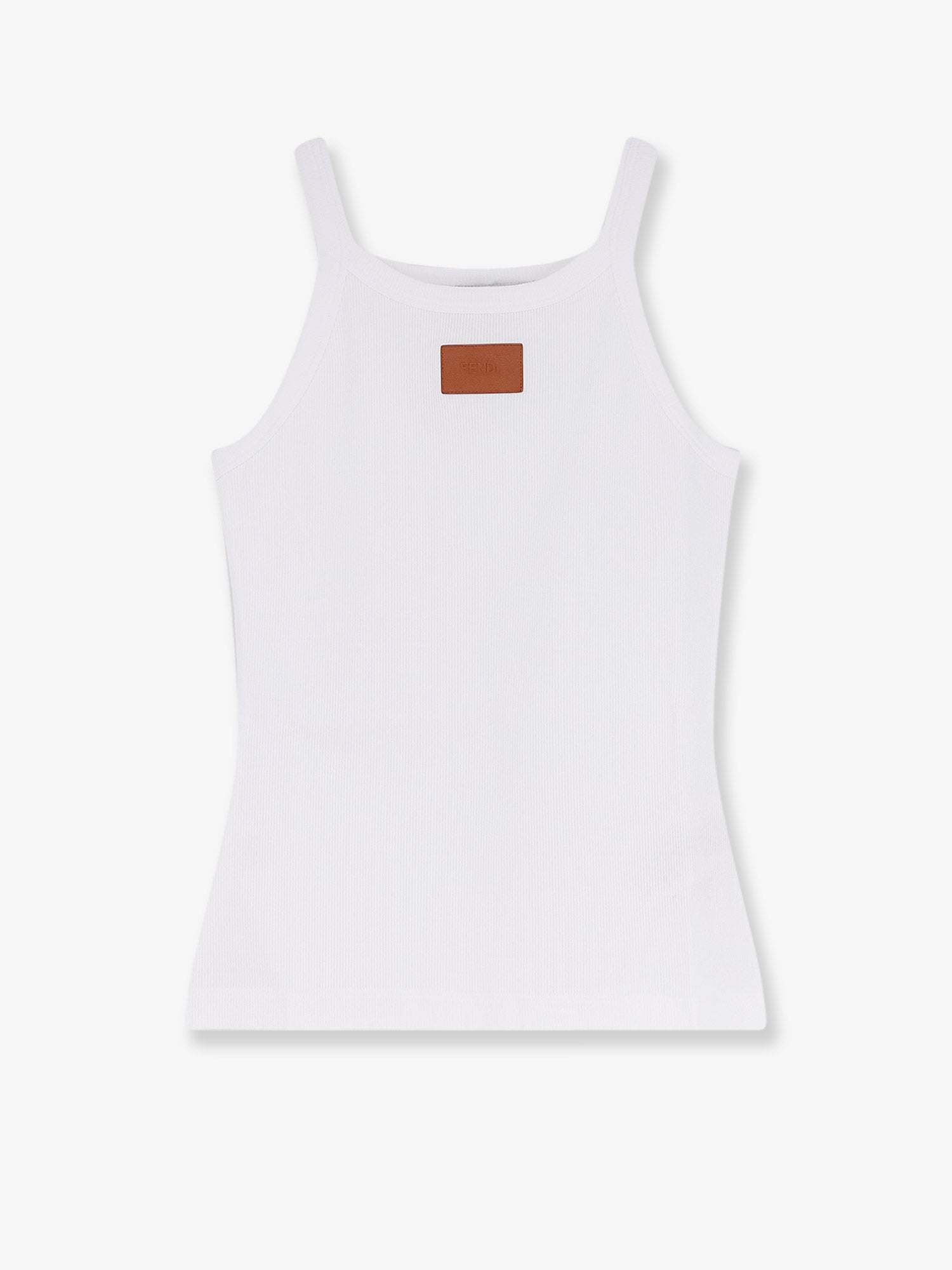Fendi Women Ribbed Cotton Tank Top FENDI