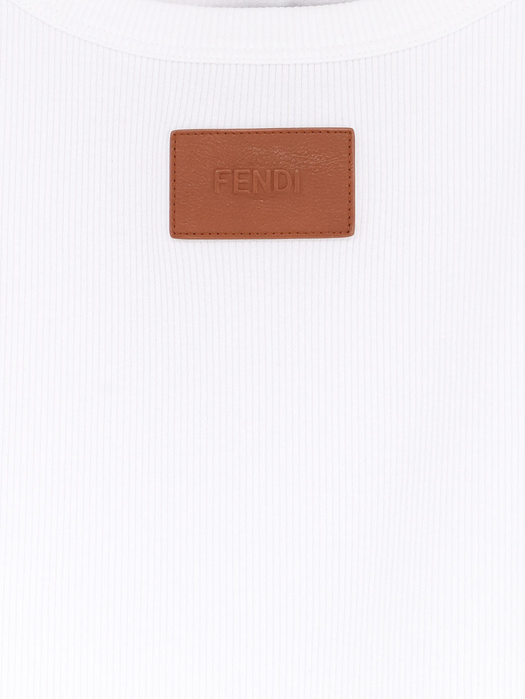 Fendi Women Ribbed Cotton Tank Top FENDI