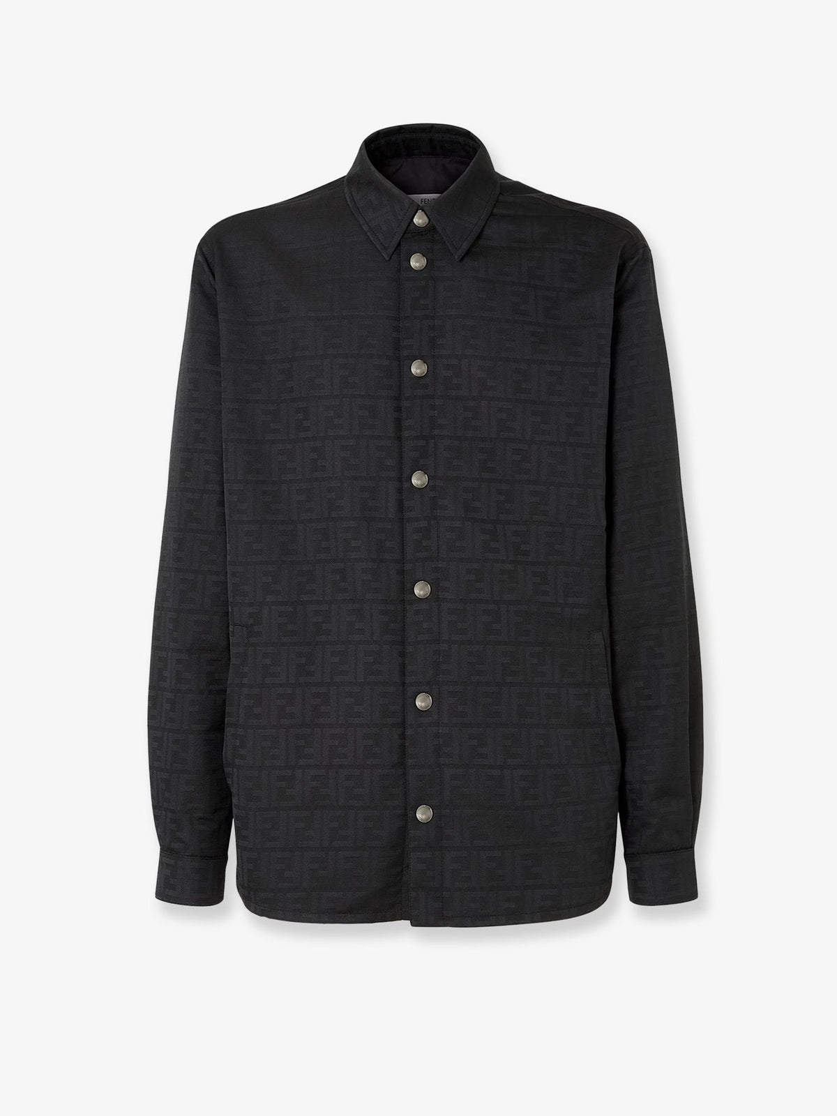 Fendi Men Black Ff Zucca Jacquard Nylon Blouson FENDI