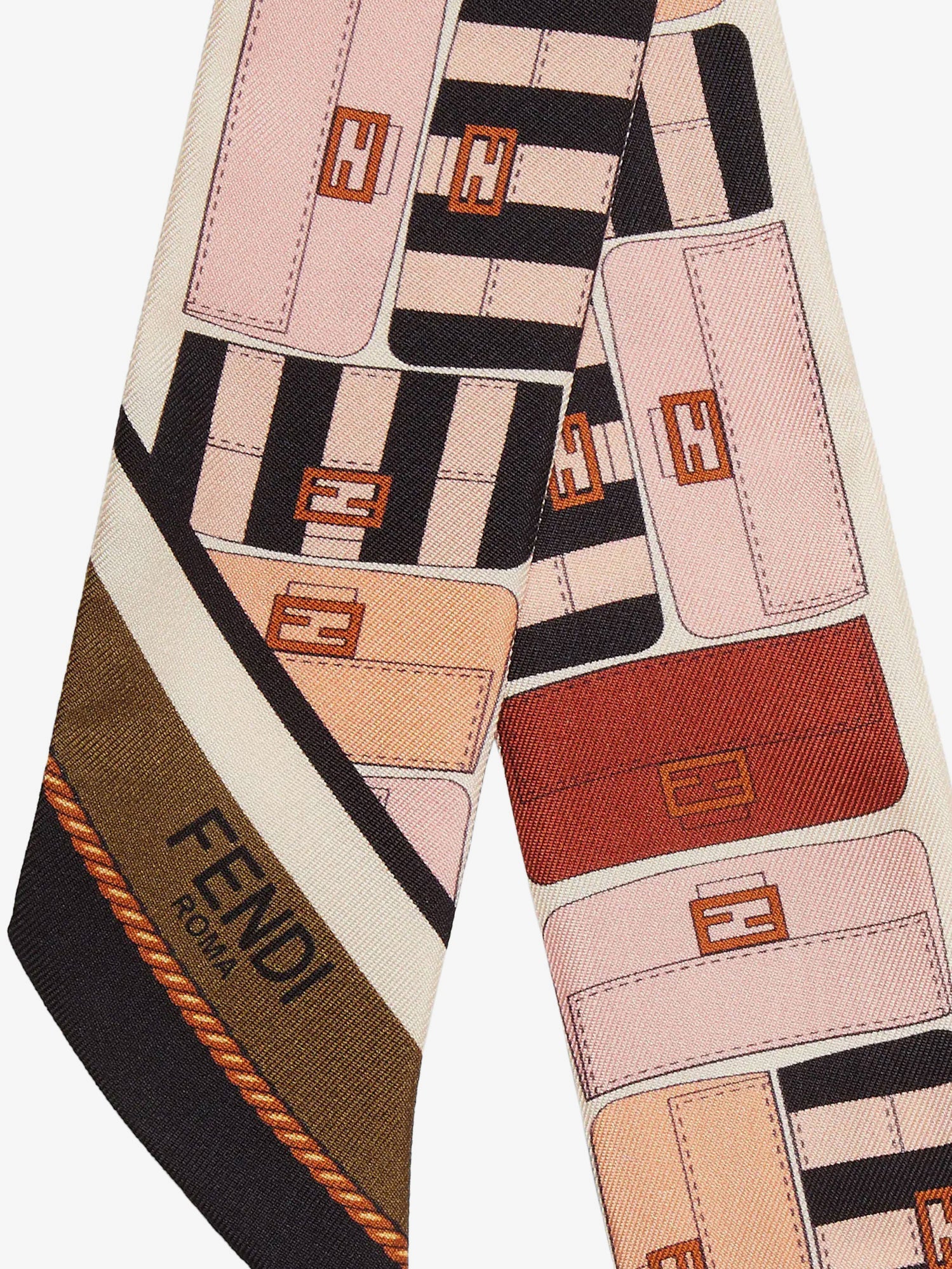 Fendi Women Wrappy Multicolor Silk Bandeau FENDI