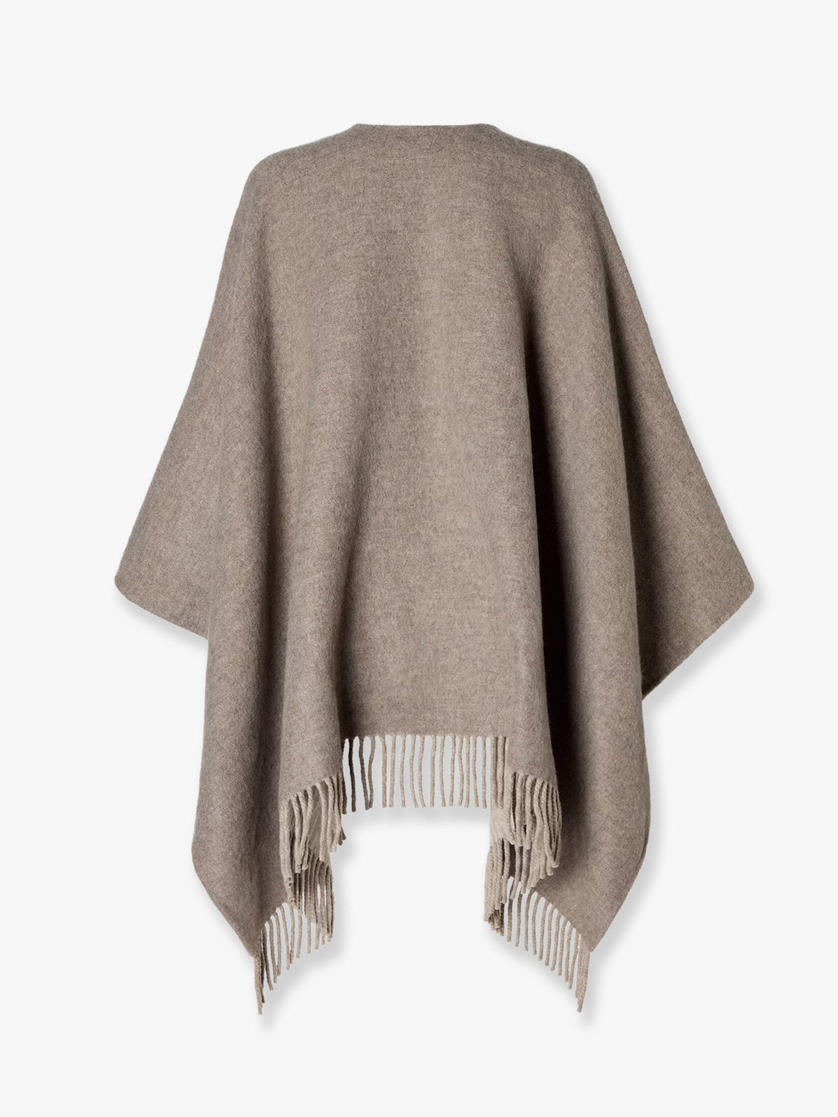 Fendi Women Wool And Cashmere Cape With Ff Zucca Print FENDI