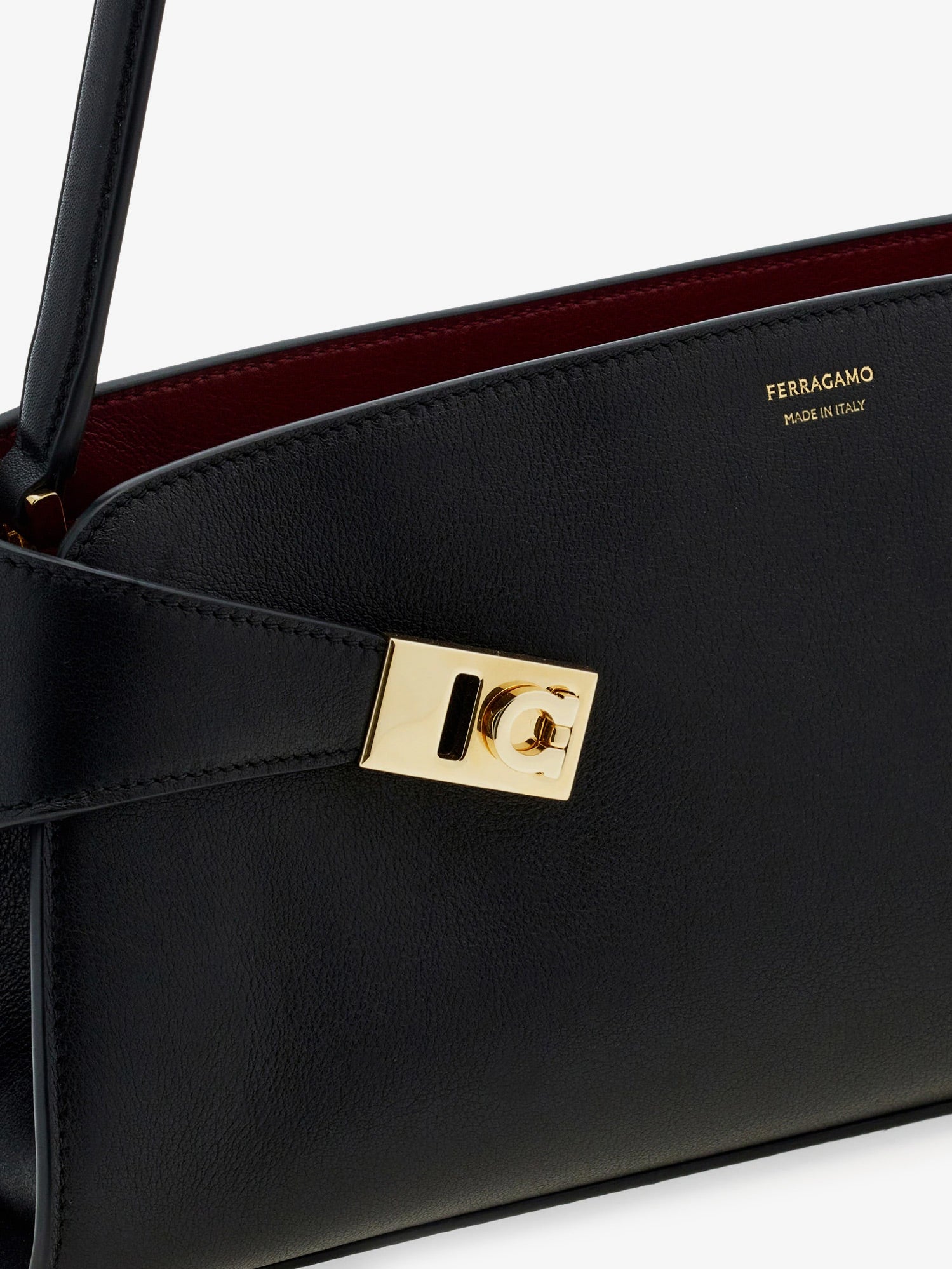 Ferragamo Women Hug East-West Leather Shoulder Bag FERRAGAMO