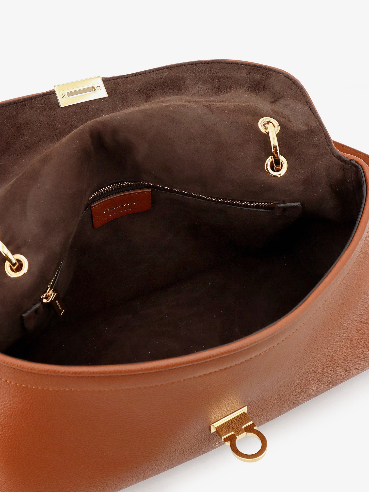 Ferragamo Women Leather Shoulder Bag With Gancini Detail FERRAGAMO
