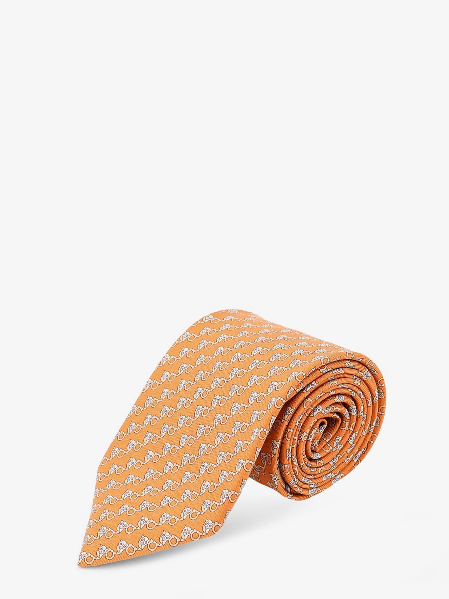 Ferragamo Men Sik Tie With Owl Print FERRAGAMO