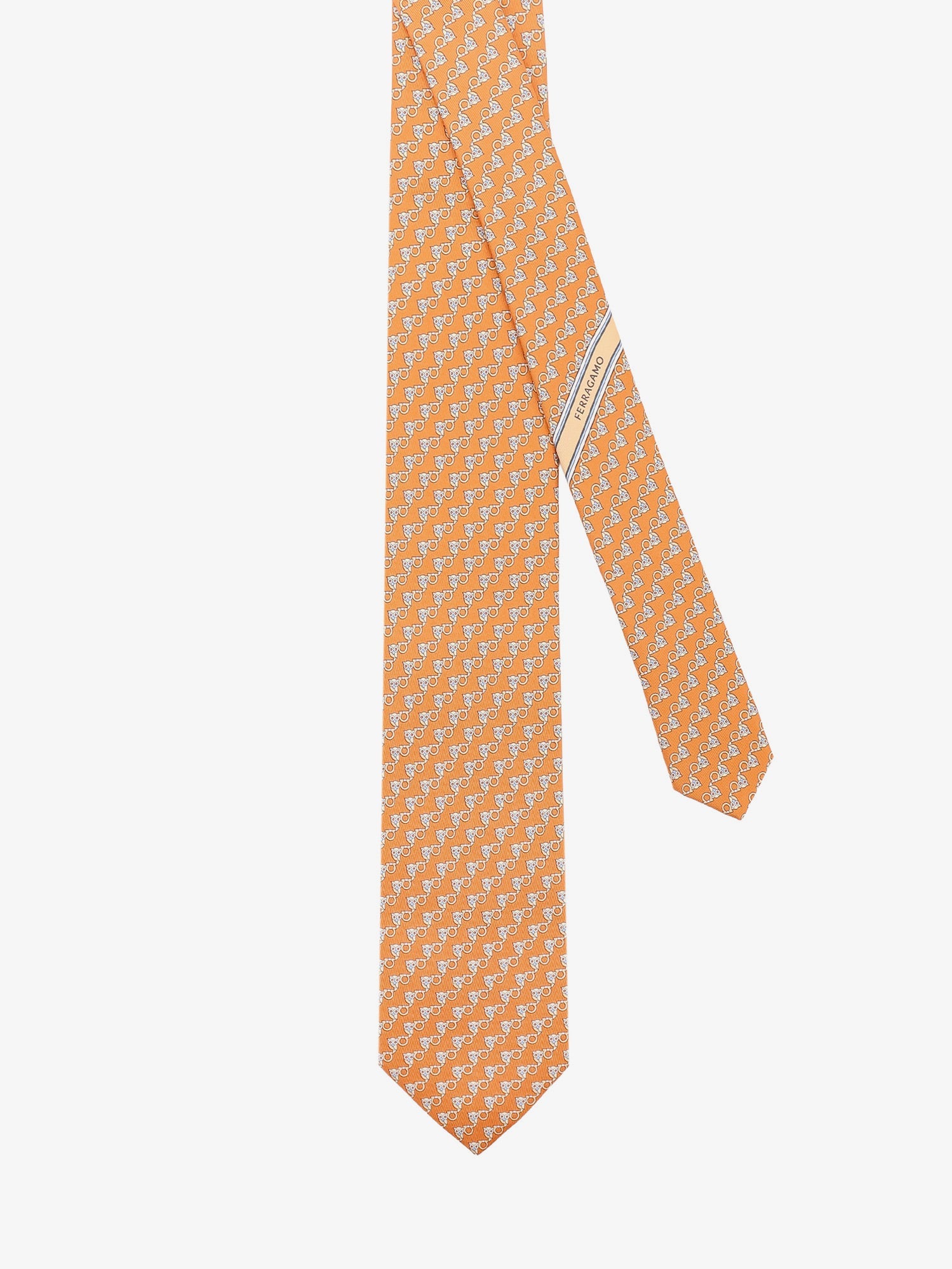 Ferragamo Men Sik Tie With Owl Print FERRAGAMO