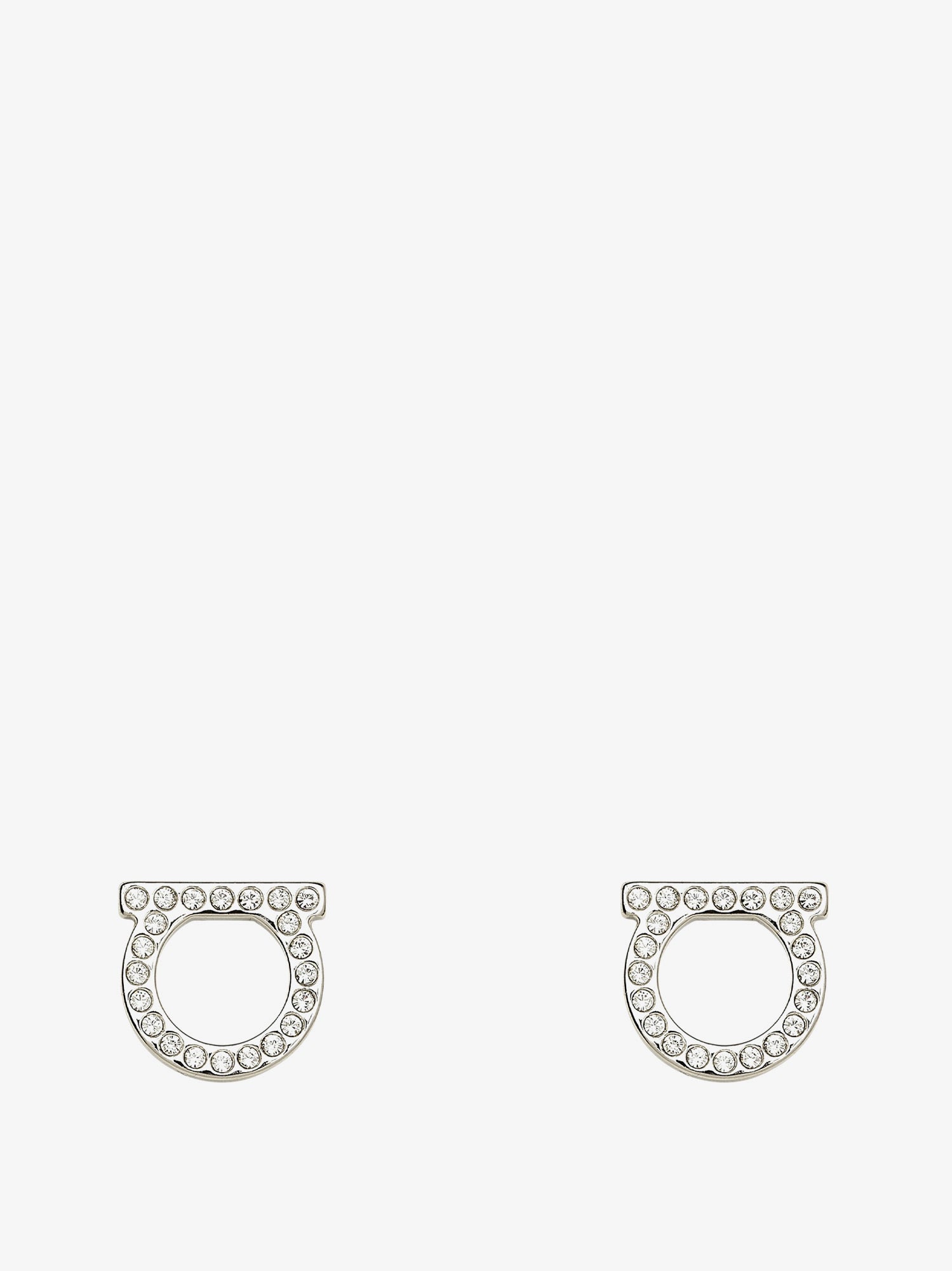 Ferragamo Women Gancini Crystals Brass Earrings FERRAGAMO