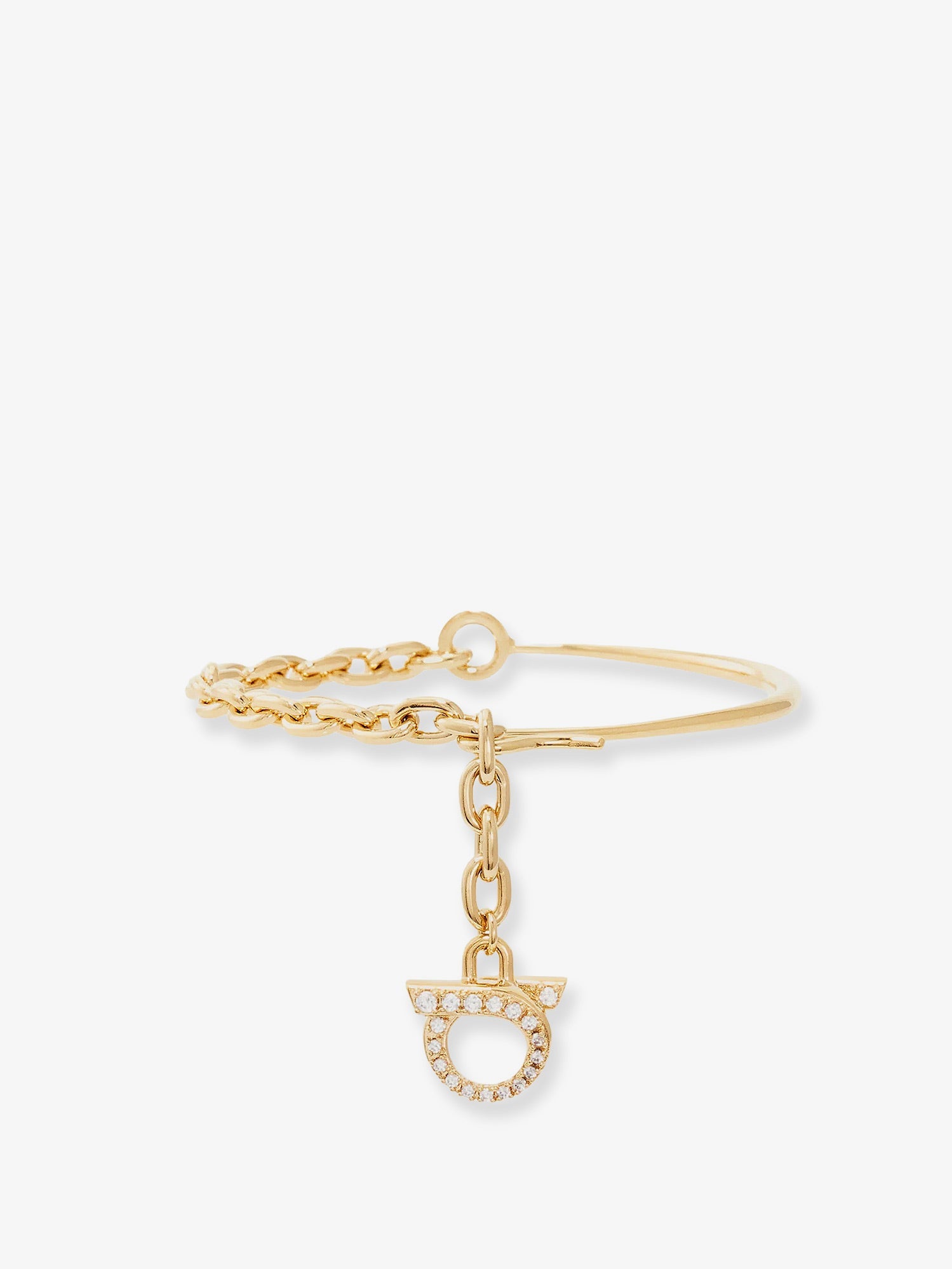 Ferragamo Women Brass Bracelet With Gancini Detail FERRAGAMO