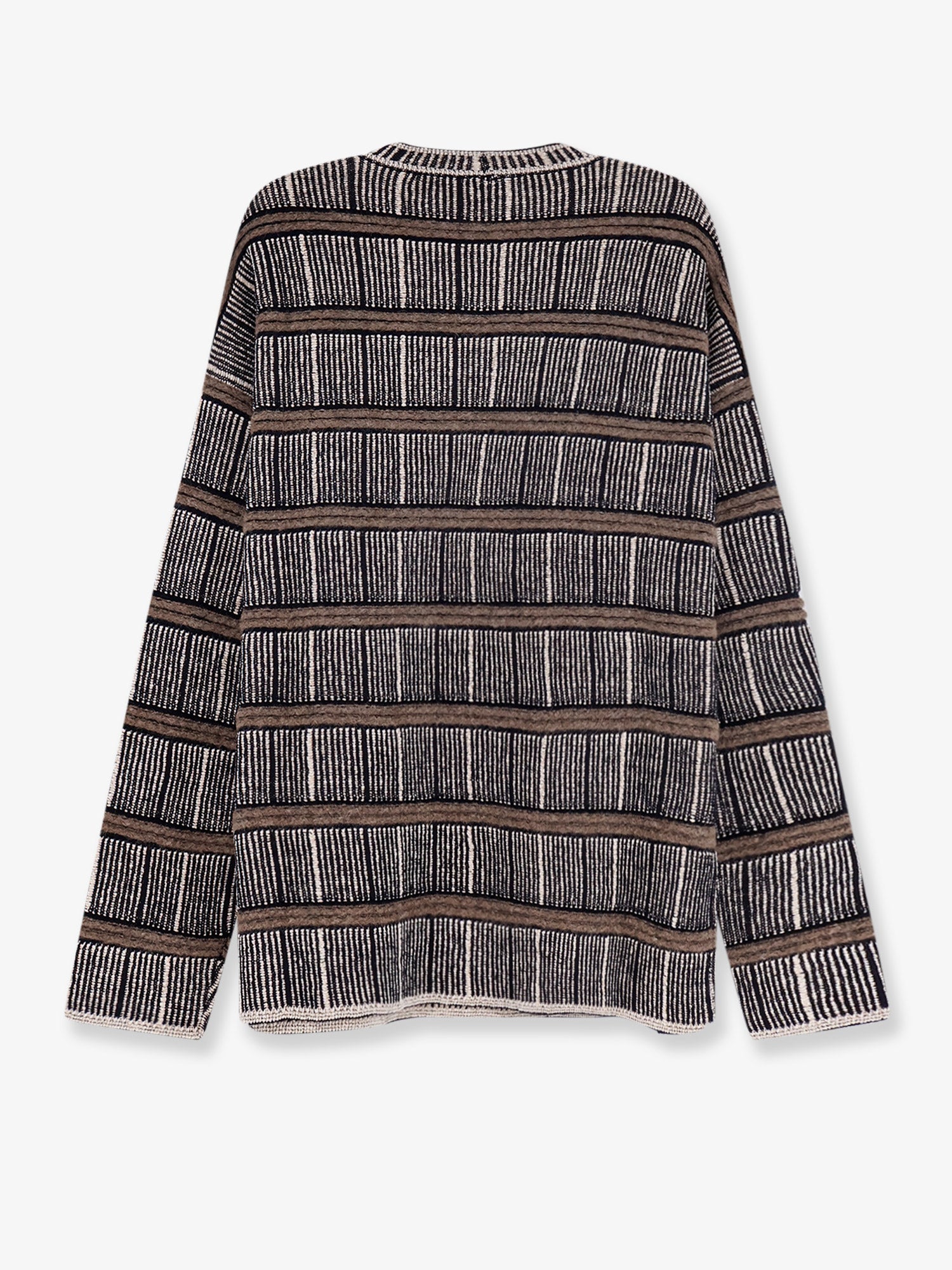 Giorgio Armani Men Over Striped Virgin Wool And Silk Sweater GIORGIO ARMANI