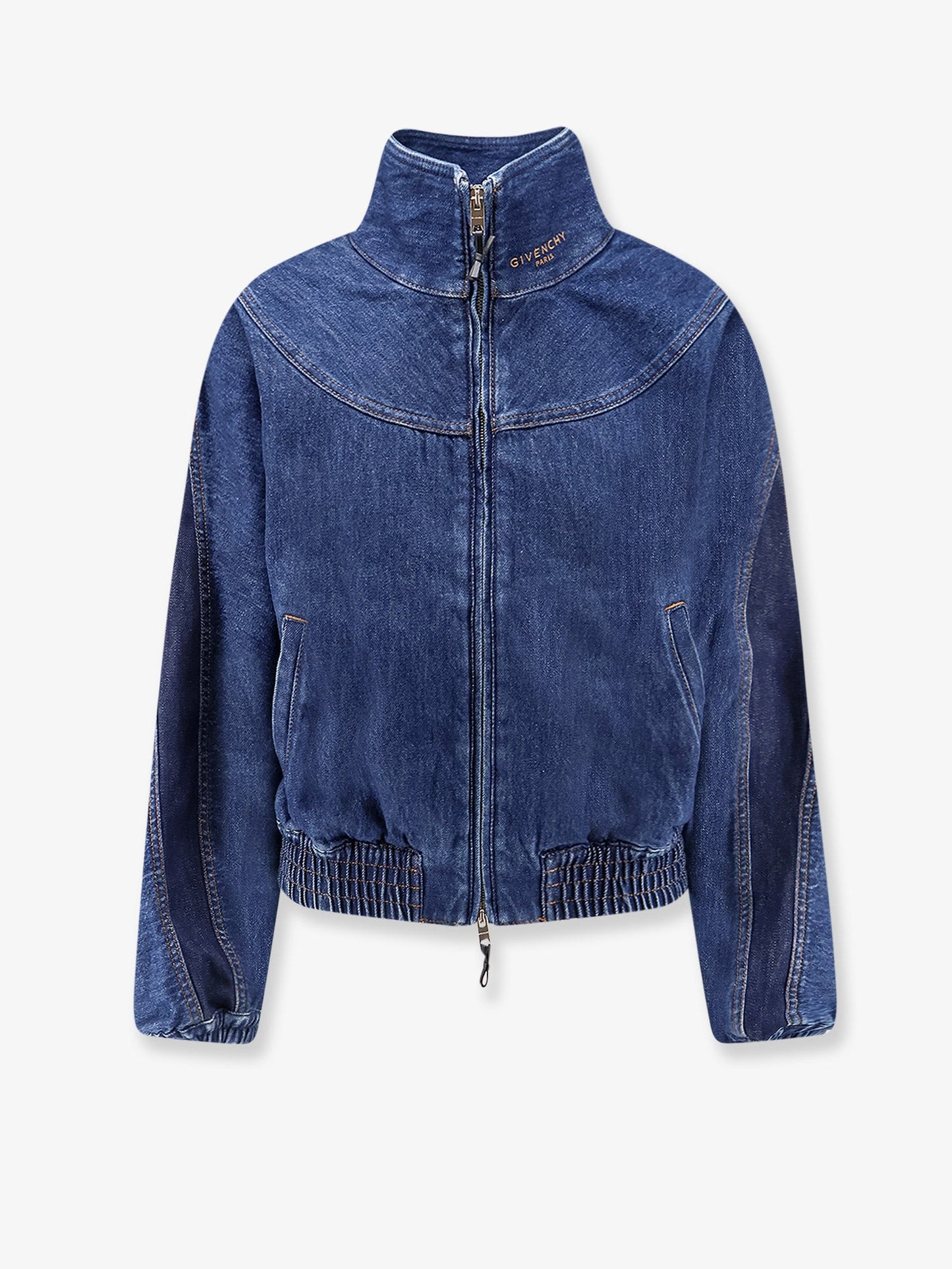 Givenchy Women Denim Jacket With Embroidered Lettering Logo GIVENCHY