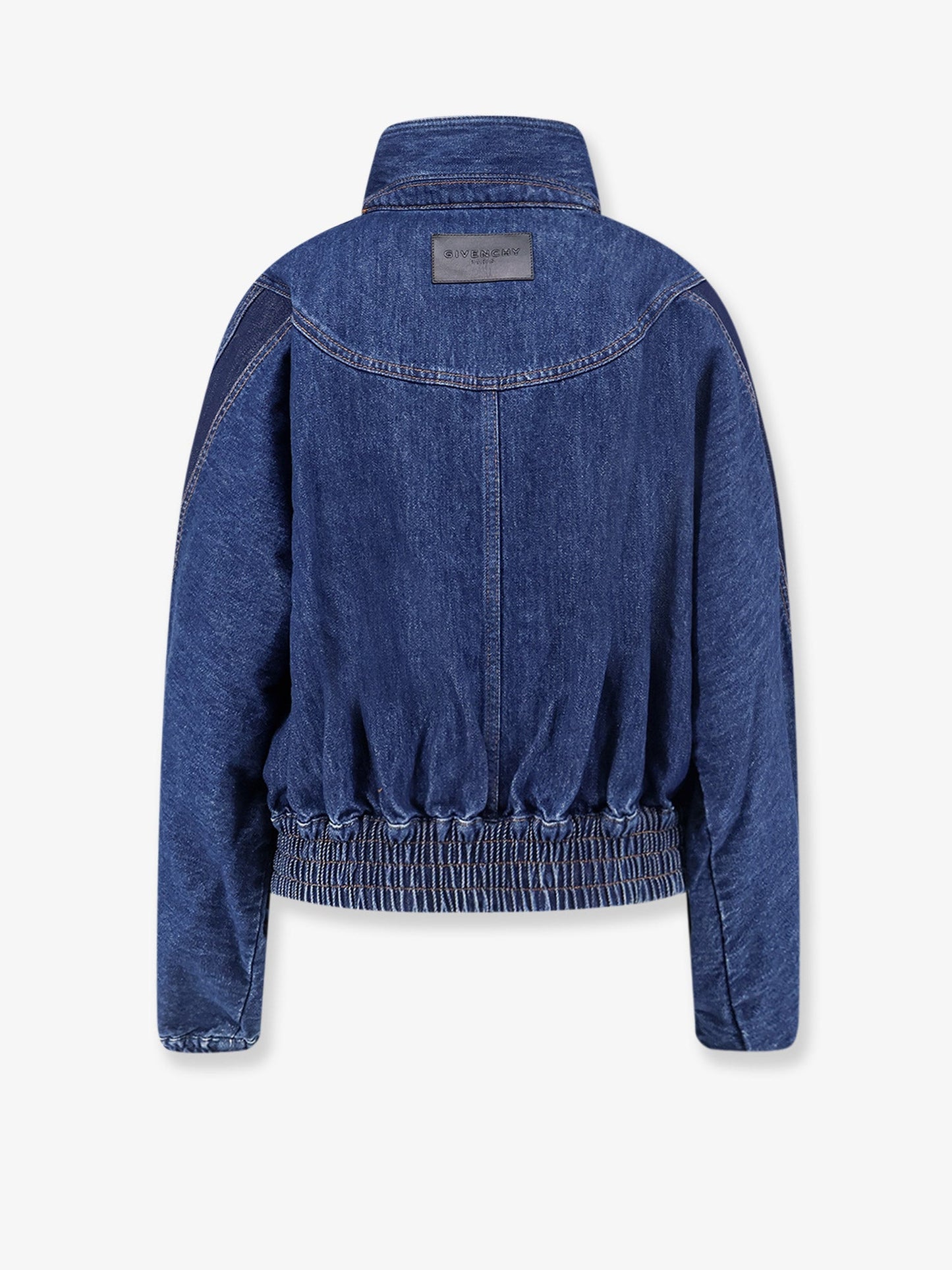 Givenchy Women Denim Jacket With Embroidered Lettering Logo GIVENCHY