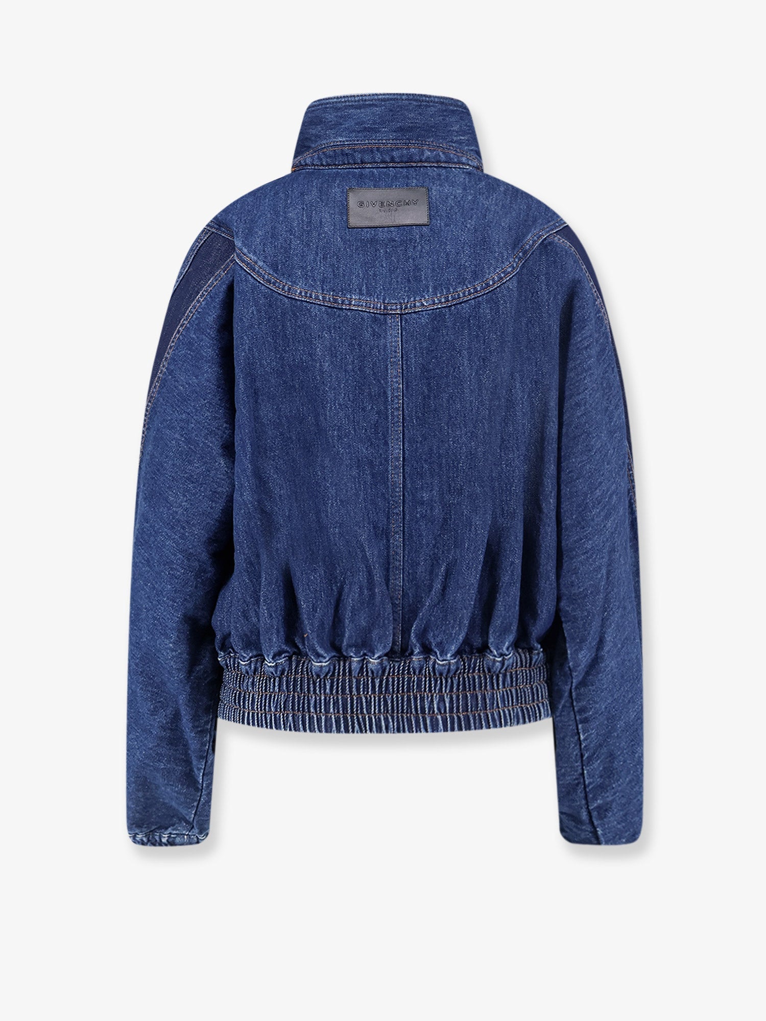 Givenchy Women Denim Jacket With Embroidered Lettering Logo GIVENCHY