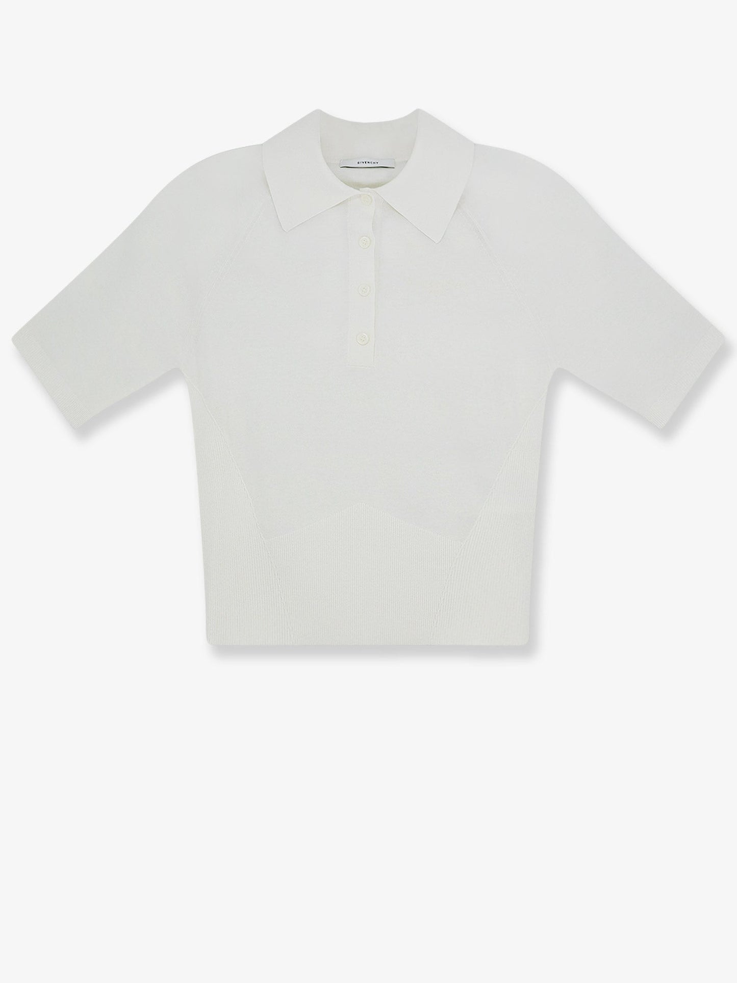 Givenchy Women Cropped Cotton And Silk Polo Shirt