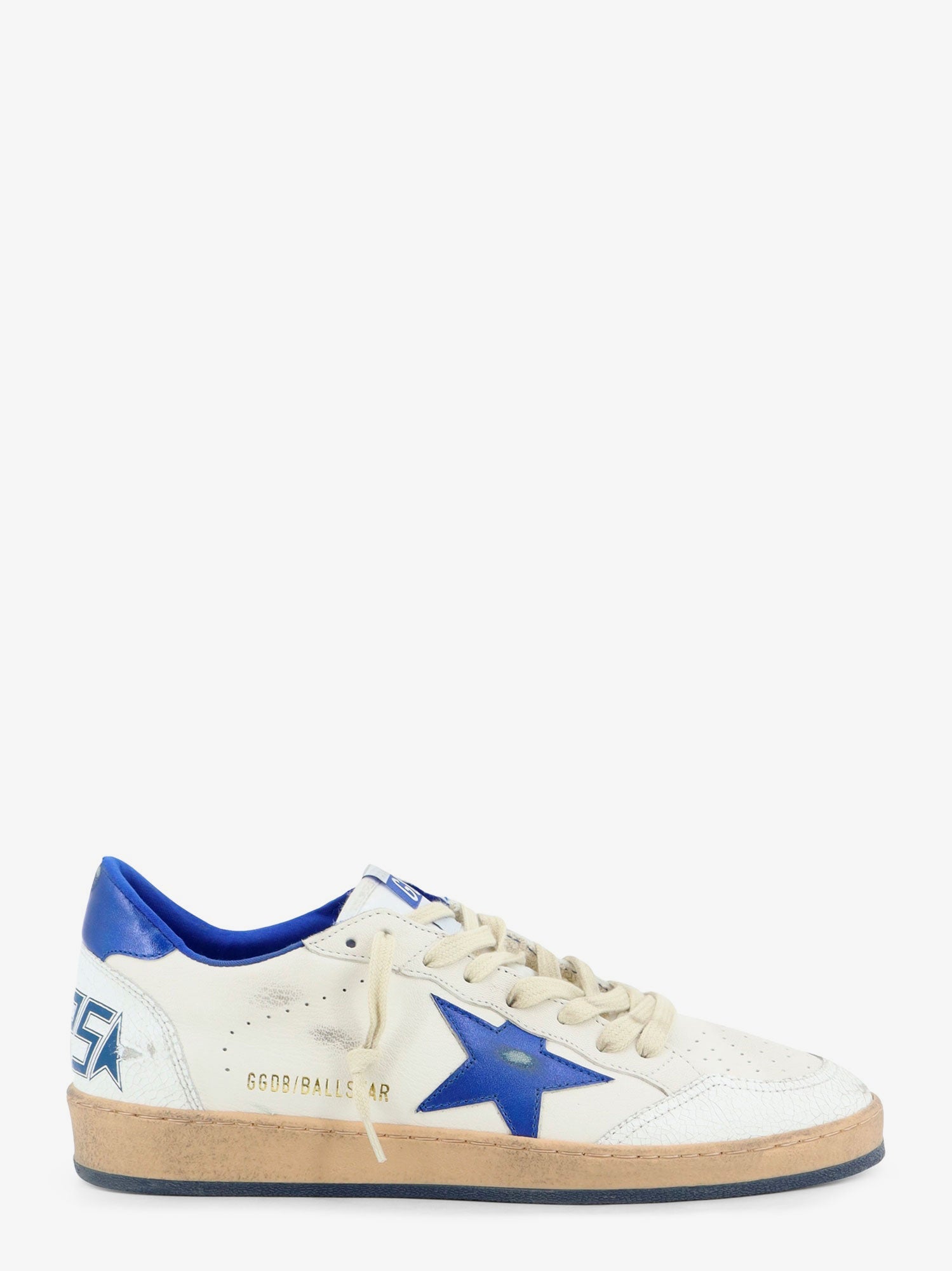 Golden Goose Deluxe Brand Men Ballstar Leather Sneakers With Iconic Side Logo GOLDEN GOOSE