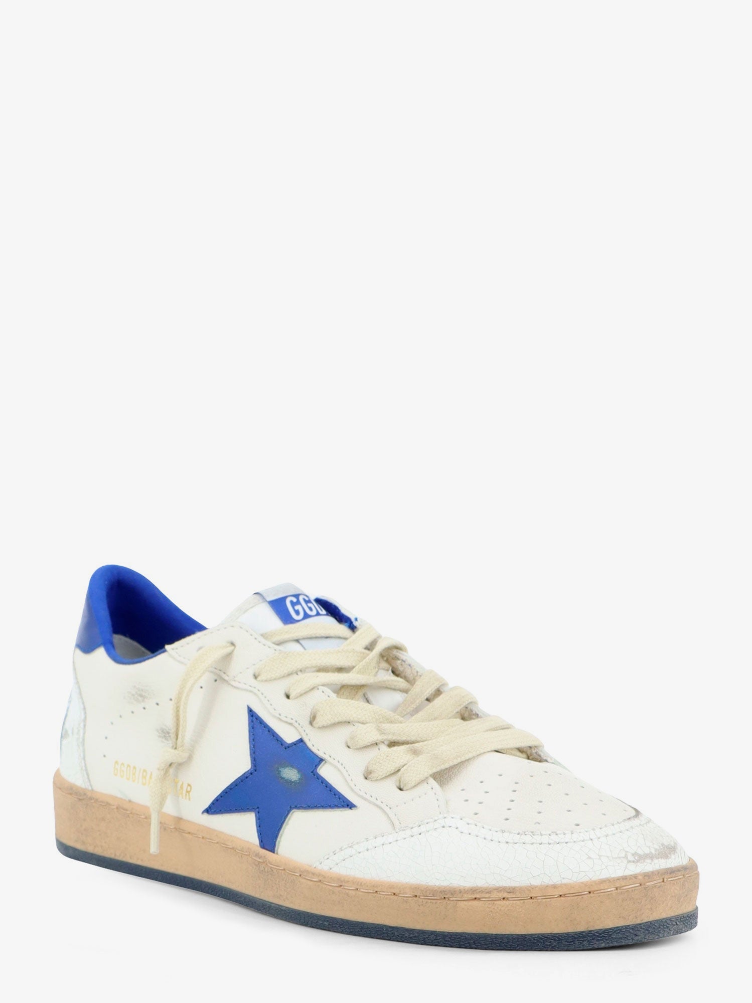 Golden Goose Deluxe Brand Men Ballstar Leather Sneakers With Iconic Side Logo GOLDEN GOOSE
