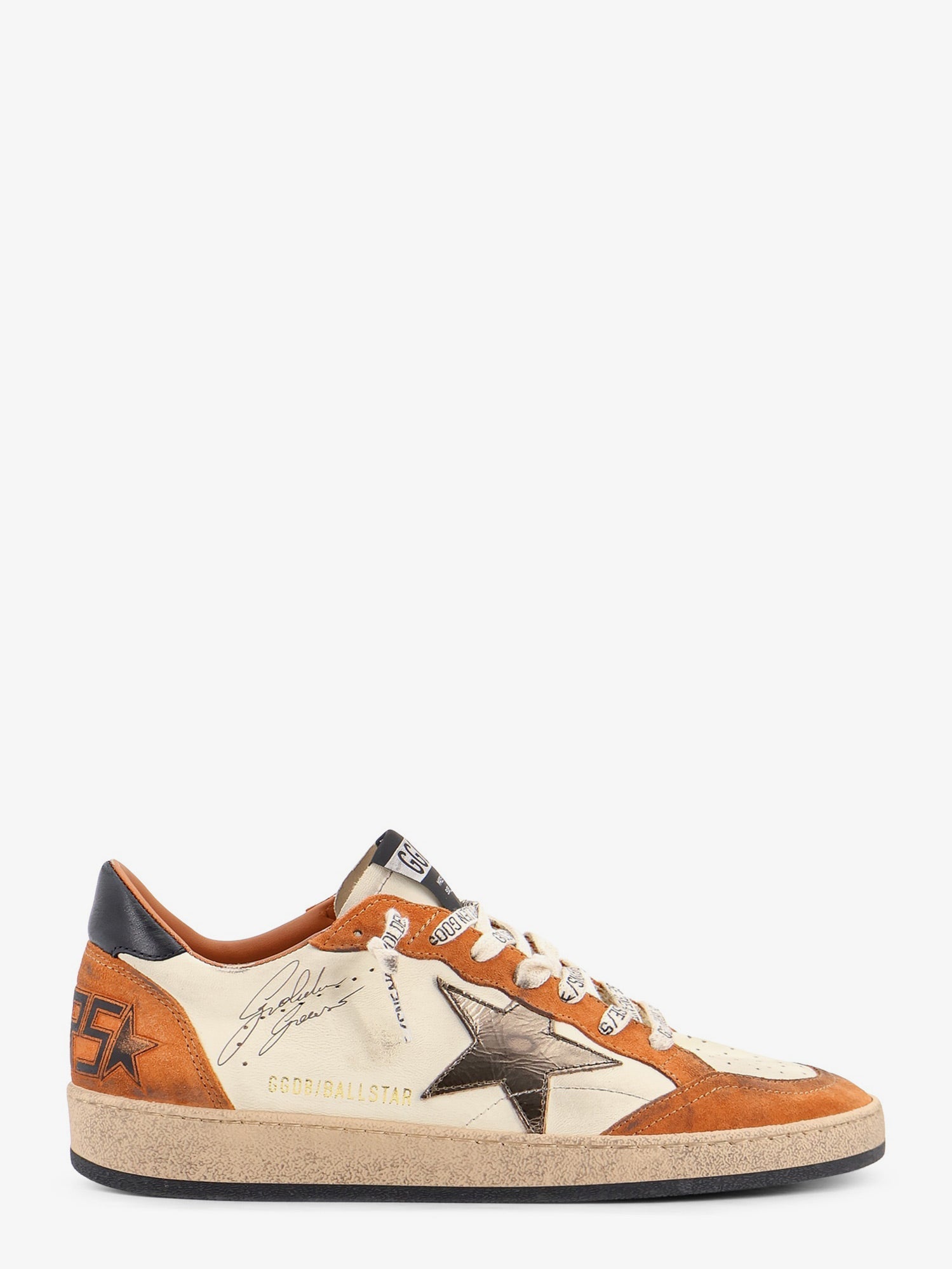Golden Goose Deluxe Brand Men Ballstar Sneakers In Suede And Leather With Iconic Side Logo GOLDEN GOOSE
