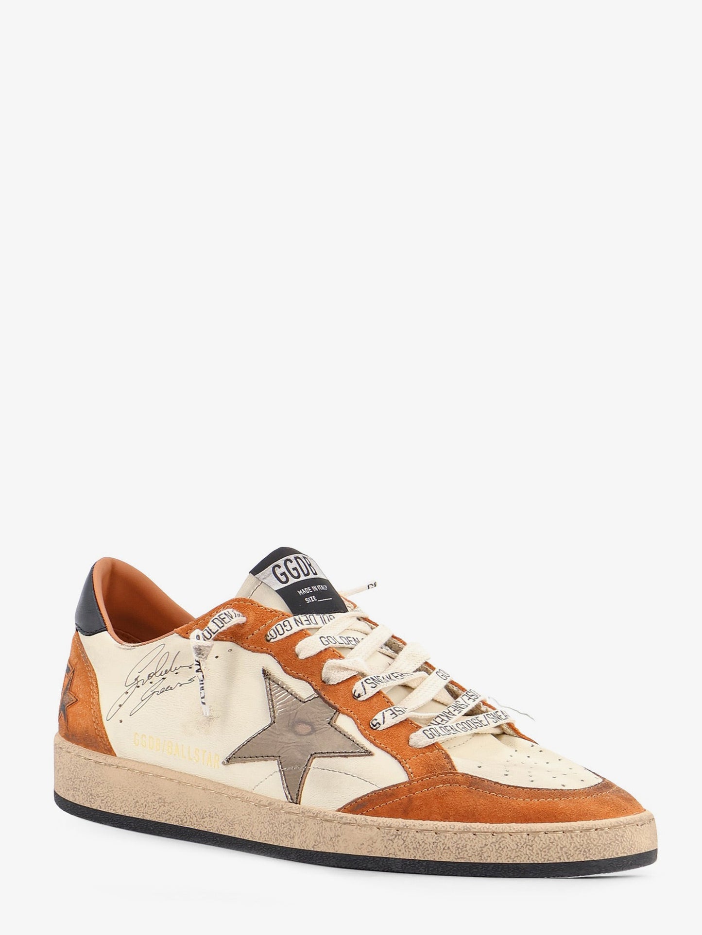 Golden Goose Deluxe Brand Men Ballstar Sneakers In Suede And Leather With Iconic Side Logo GOLDEN GOOSE