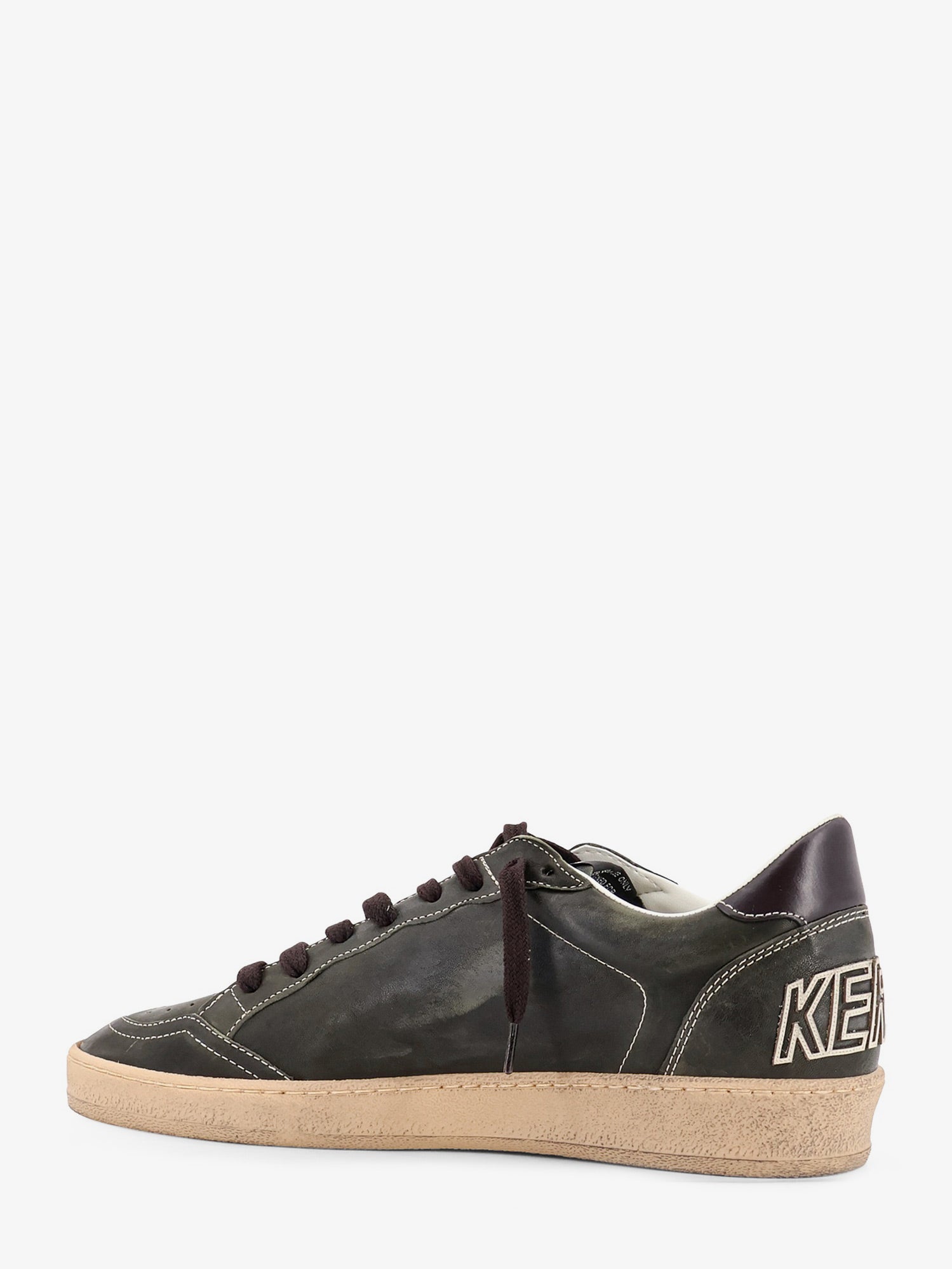 Golden Goose Deluxe Brand Men Ballstar Used Effect Leather Sneakers GOLDEN GOOSE