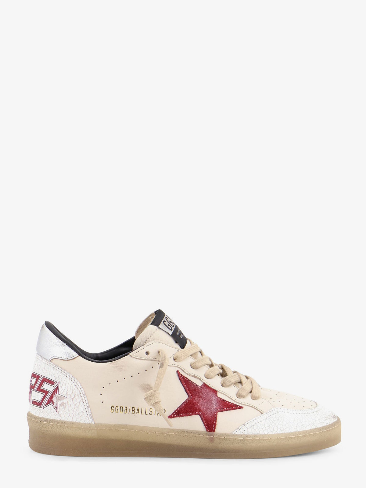 Golden Goose Deluxe Brand Men Ballstar Leather Sneakers With Iconic Side Logo GOLDEN GOOSE