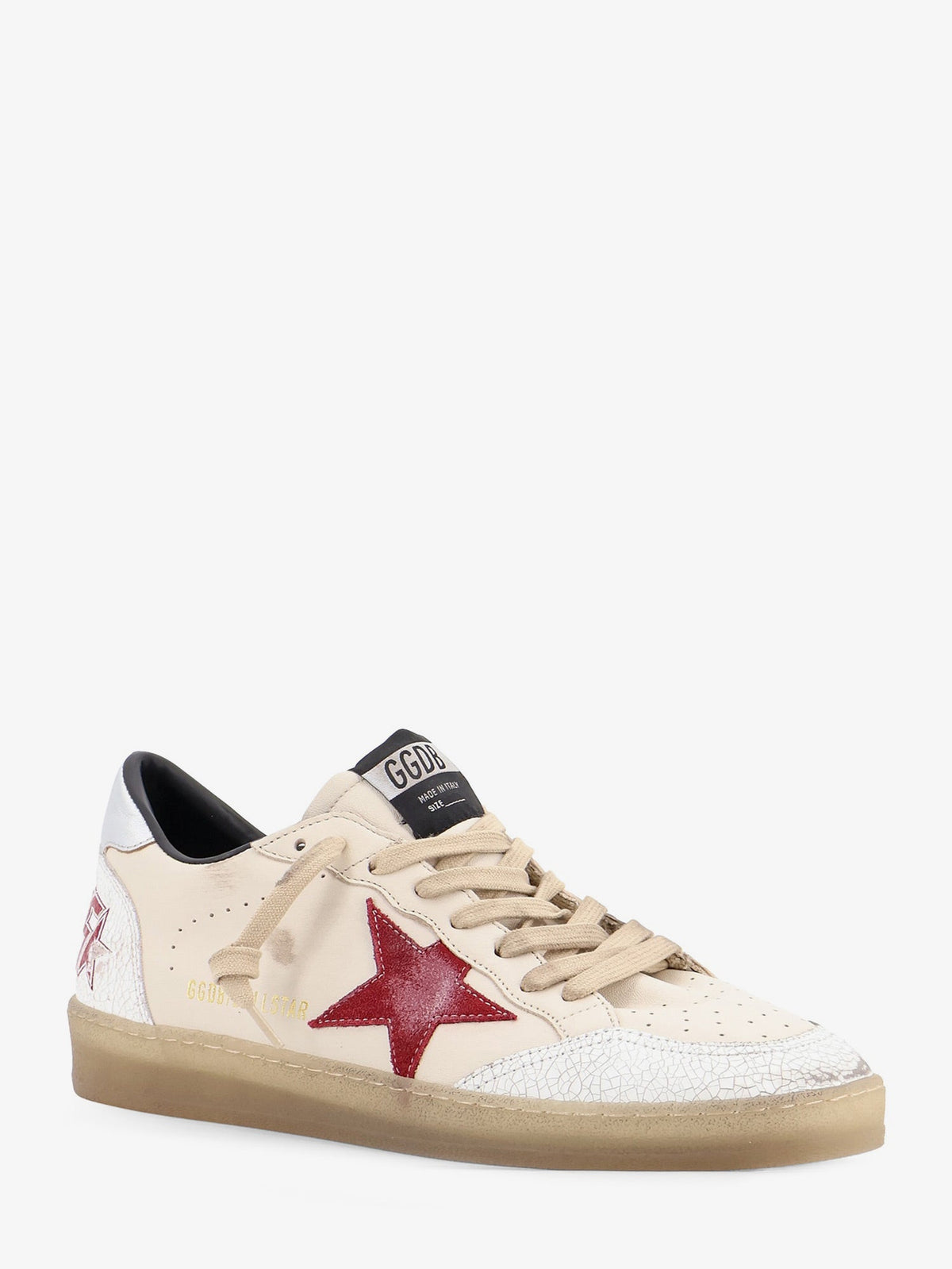 Golden Goose Deluxe Brand Men Ballstar Leather Sneakers With Iconic Side Logo GOLDEN GOOSE