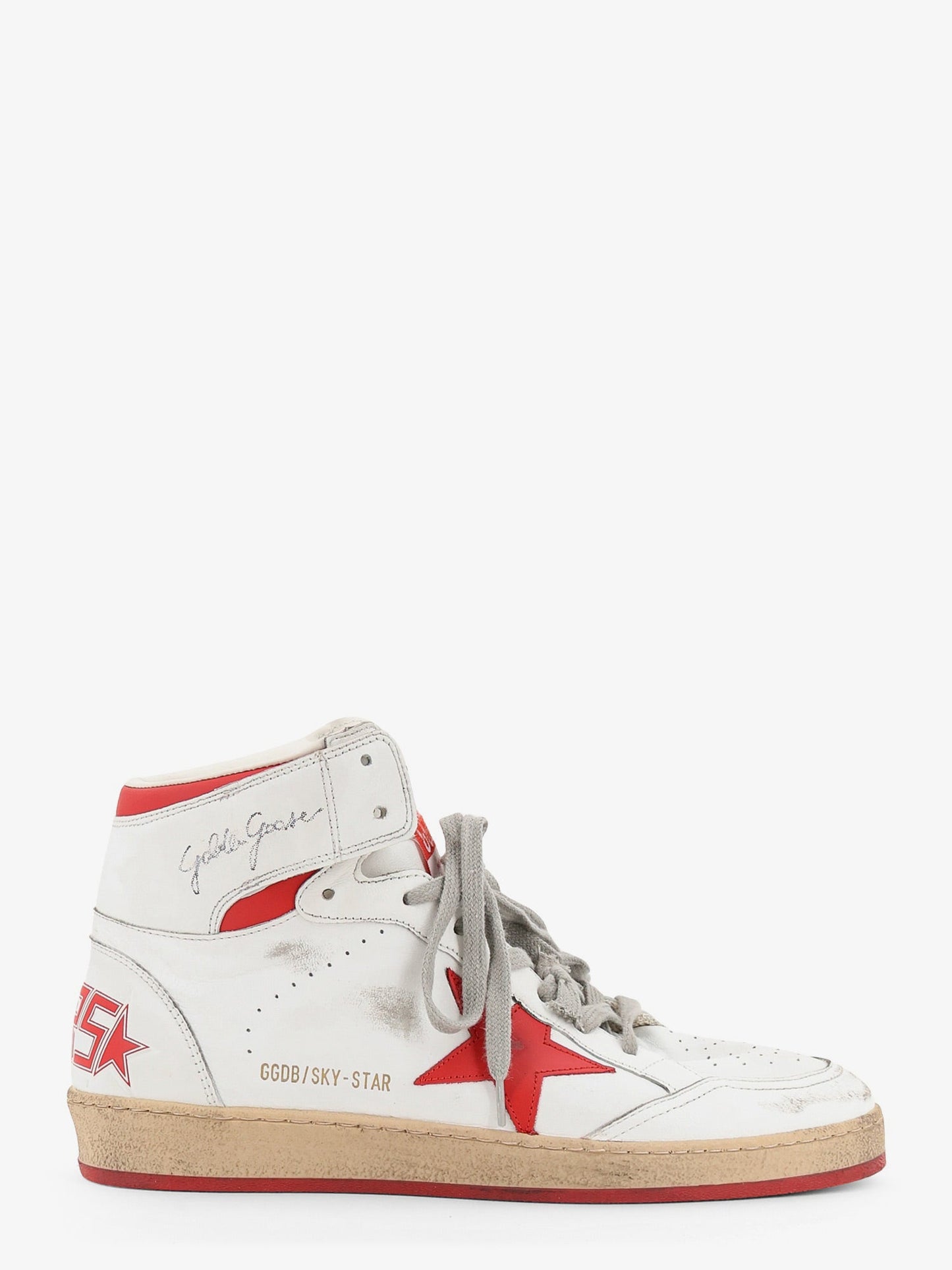 Golden Goose Deluxe Brand Men Sky Star Leather Sneakers With Iconic Side Logo GOLDEN GOOSE