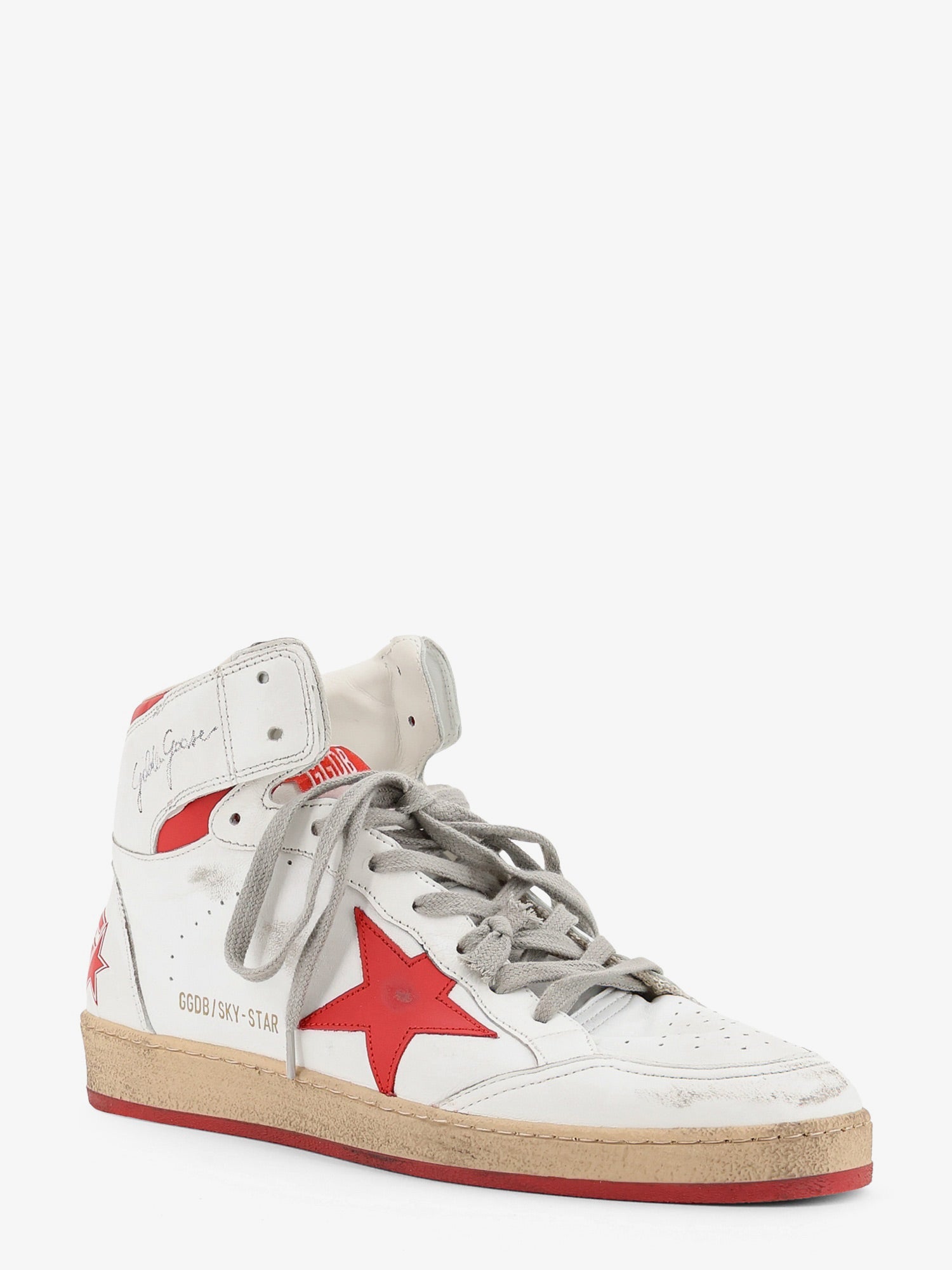 Golden Goose Deluxe Brand Men Sky Star Leather Sneakers With Iconic Side Logo GOLDEN GOOSE