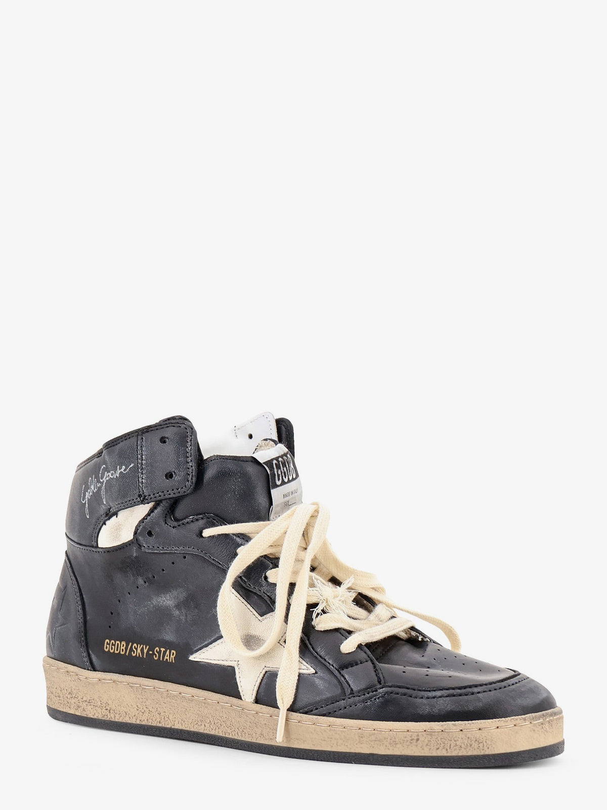 Golden Goose Deluxe Brand Men Sky Star Sneakers In Leather With A Used Effect GOLDEN GOOSE