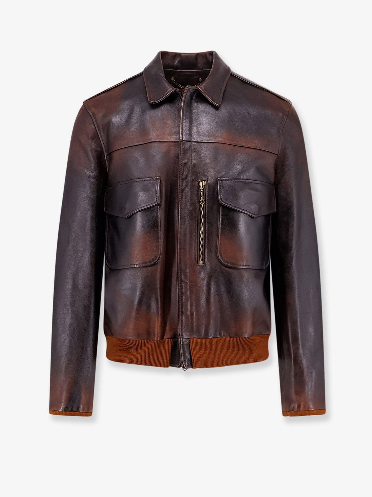 Golden Goose Deluxe Brand Men Archive Distressed Effect Leather Jacket GOLDEN GOOSE