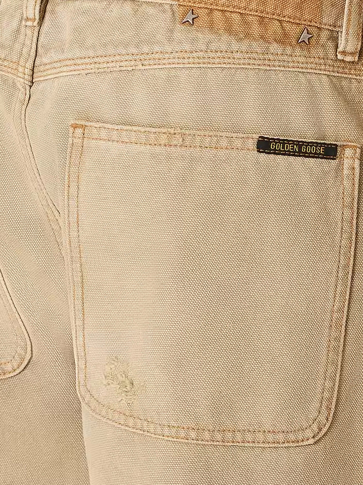 Golden Goose Deluxe Brand Men Russel Panama Vintage Cotton Trousers GOLDEN GOOSE