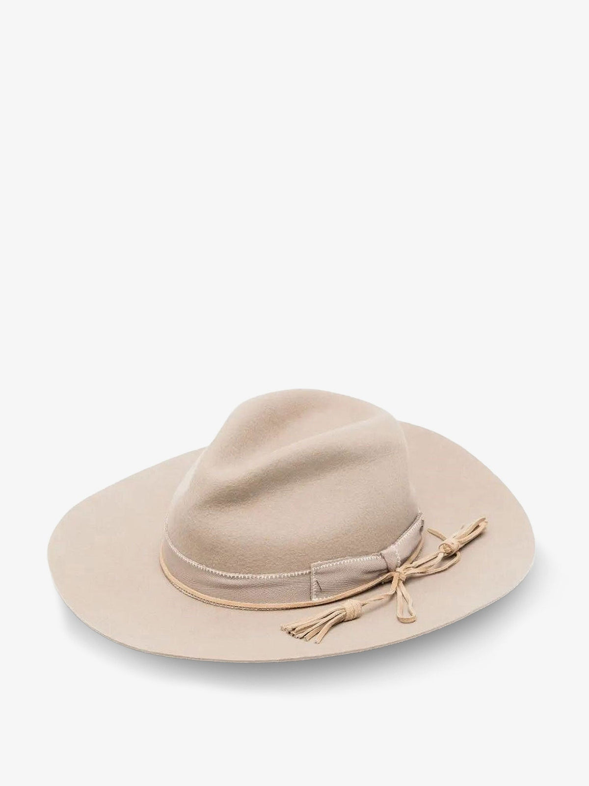 Golden Goose Deluxe Brand Women Wool Fedora Hat With Double Strap And Tone-On-Tone Bow GOLDEN GOOSE
