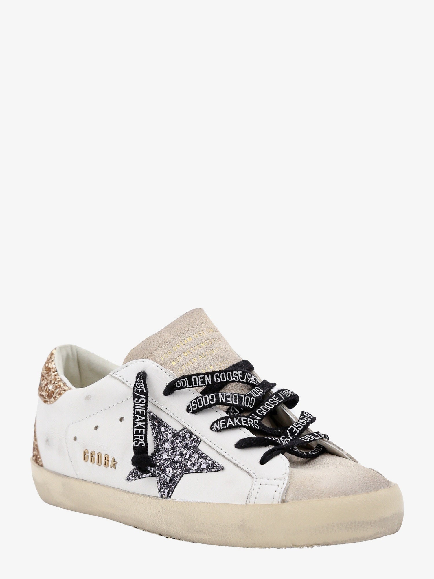Golden Goose Deluxe Brand Women Super-Star Leather Sneakers With Iconic Glitter Logo On The Side GOLDEN GOOSE
