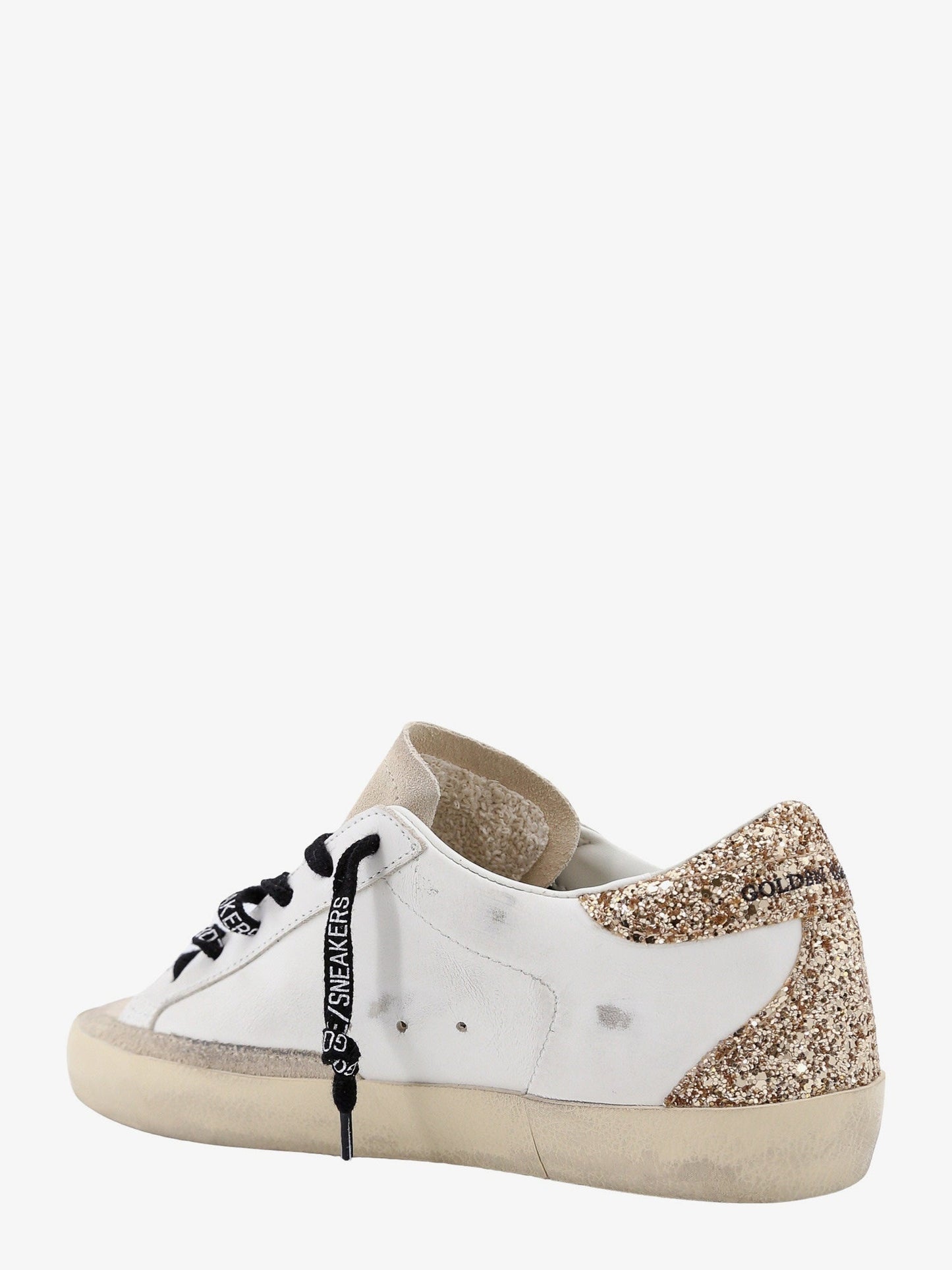 Golden Goose Deluxe Brand Women Super-Star Leather Sneakers With Iconic Glitter Logo On The Side GOLDEN GOOSE