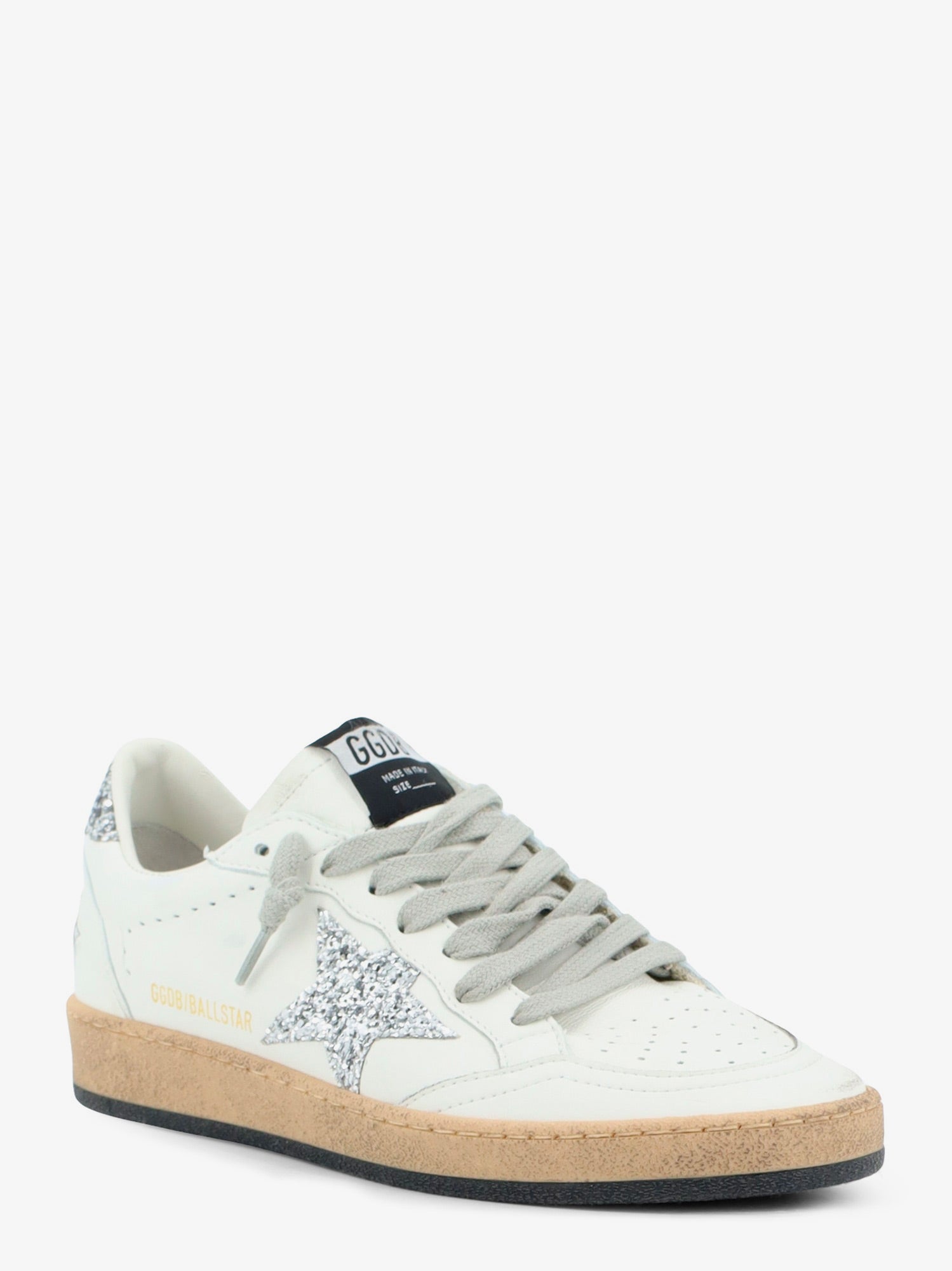 Golden Goose Deluxe Brand Women Ballstar Leather Sneakers With Iconic Glitter Logo On The Side GOLDEN GOOSE