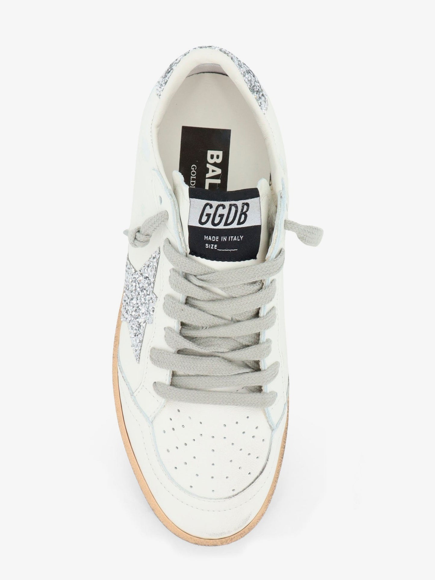 Golden Goose Deluxe Brand Women Ballstar Leather Sneakers With Iconic Glitter Logo On The Side GOLDEN GOOSE