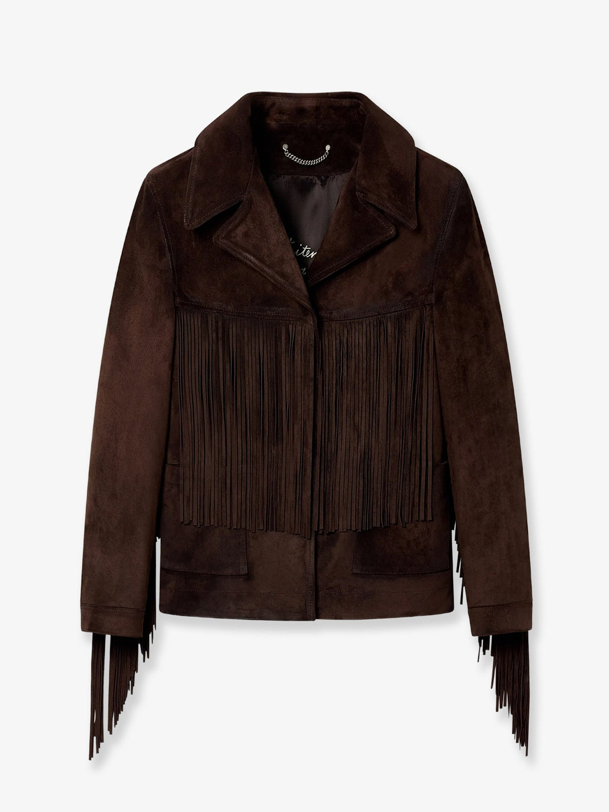 Golden Goose Deluxe Brand Women Linda Journey Waxed Suede Jacket With Fringes GOLDEN GOOSE