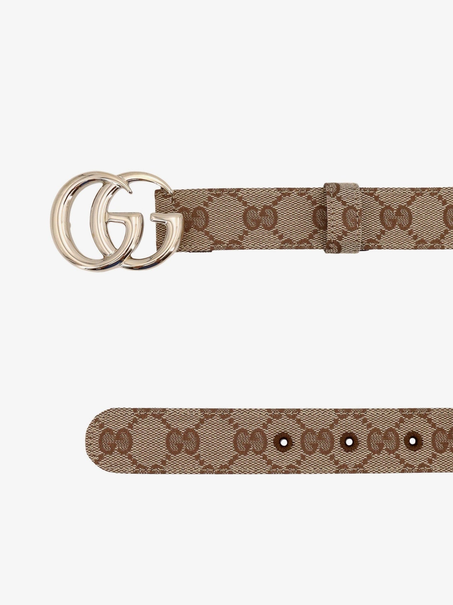 Gucci Women Gg Marmont Coated Canvas Belt GUCCI