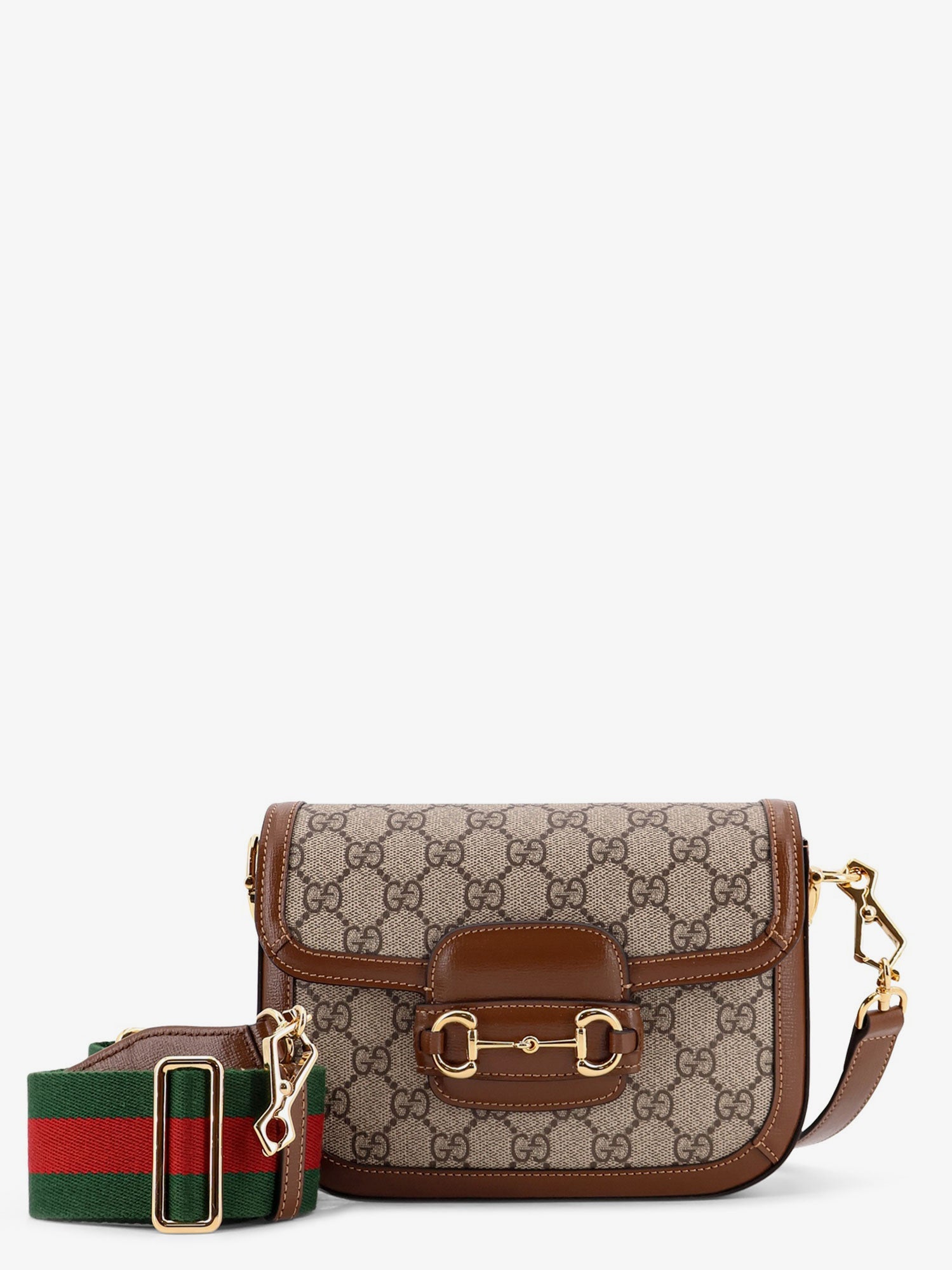 Gucci Women Coated Canvas Gucci Horsebit 1955 Crossbody Bag With Gg Supreme Motif GUCCI