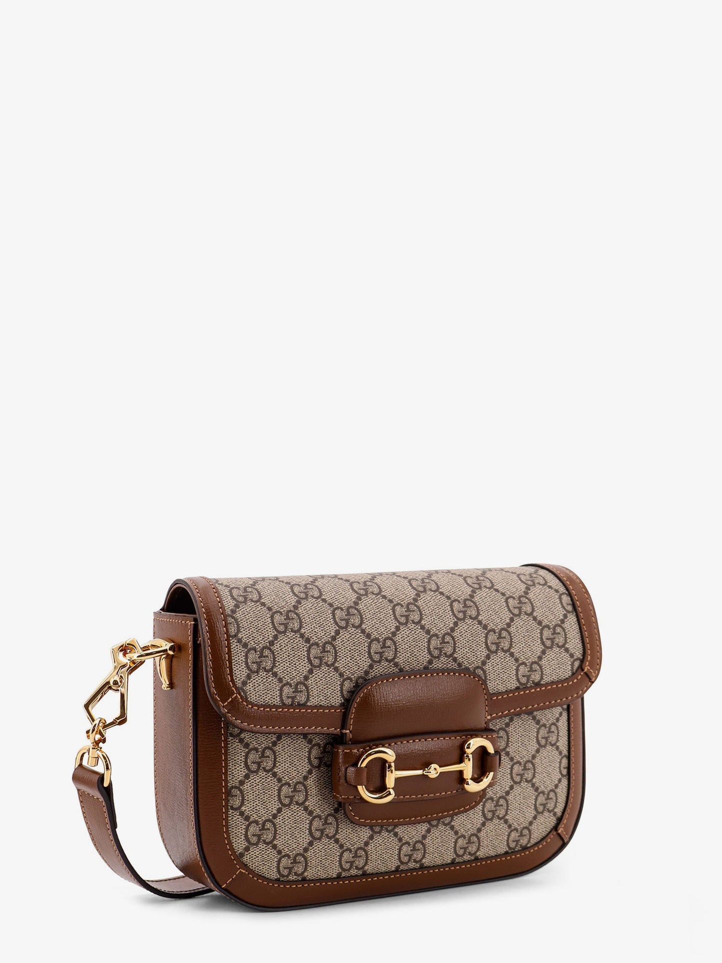 Gucci Women Coated Canvas Gucci Horsebit 1955 Crossbody Bag With Gg Supreme Motif GUCCI