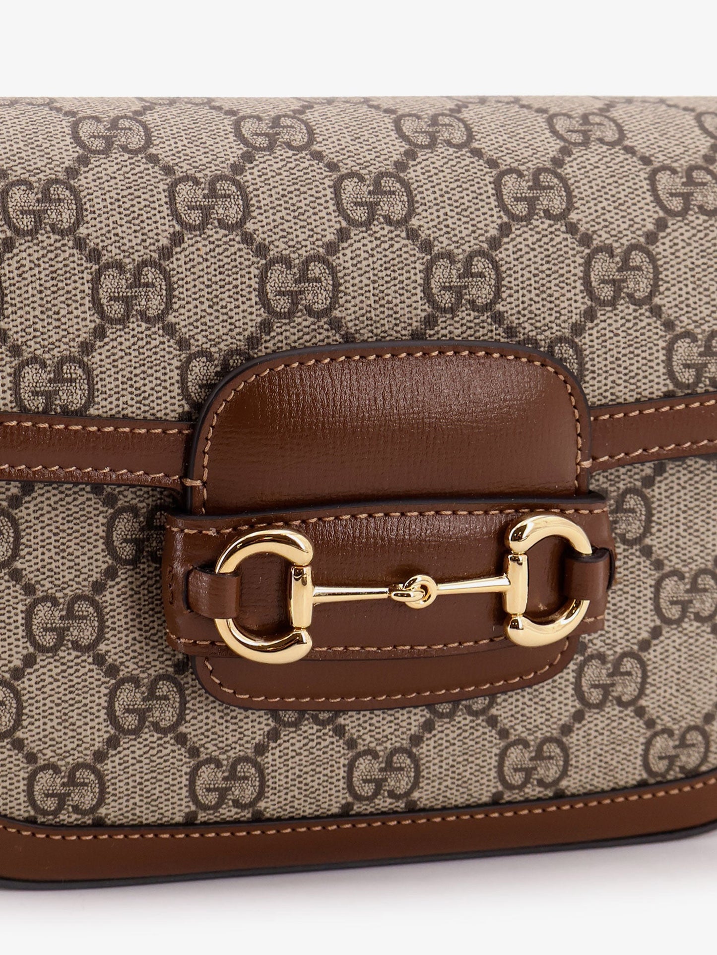 Gucci Women Coated Canvas Gucci Horsebit 1955 Crossbody Bag With Gg Supreme Motif GUCCI