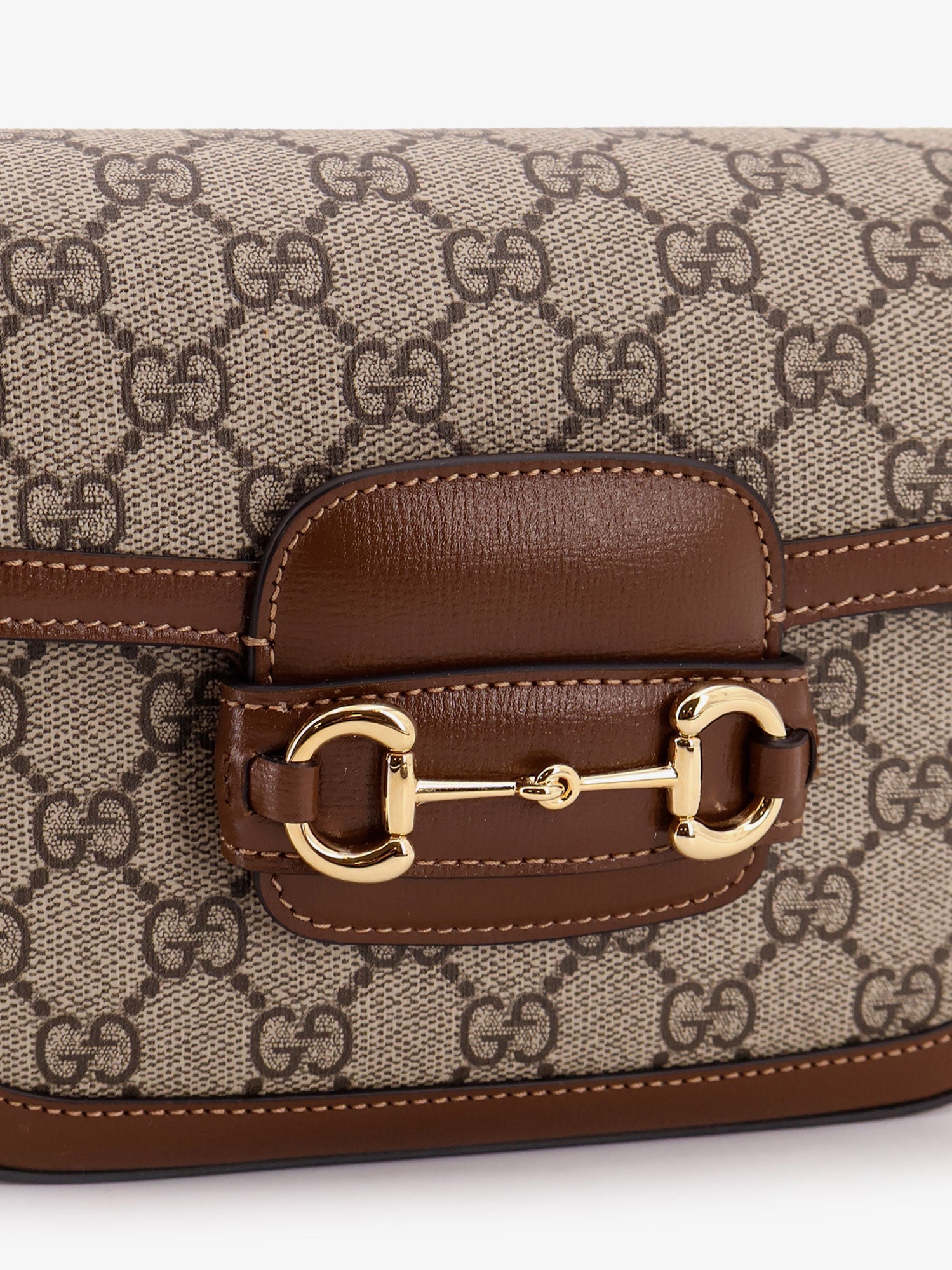Gucci Women Coated Canvas Gucci Horsebit 1955 Crossbody Bag With Gg Supreme Motif GUCCI