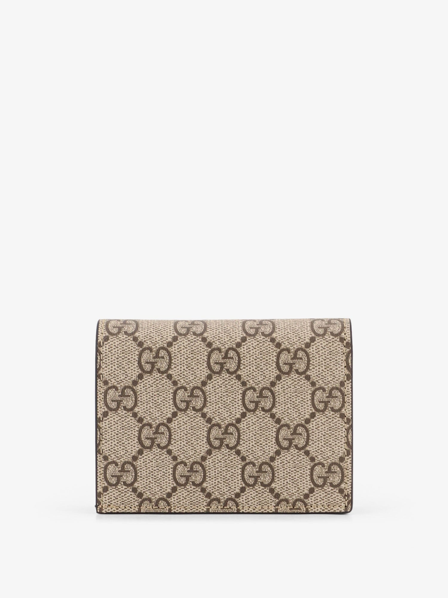 Gucci Women Mini Leather Wallet And Gg Supreme Fabric GUCCI