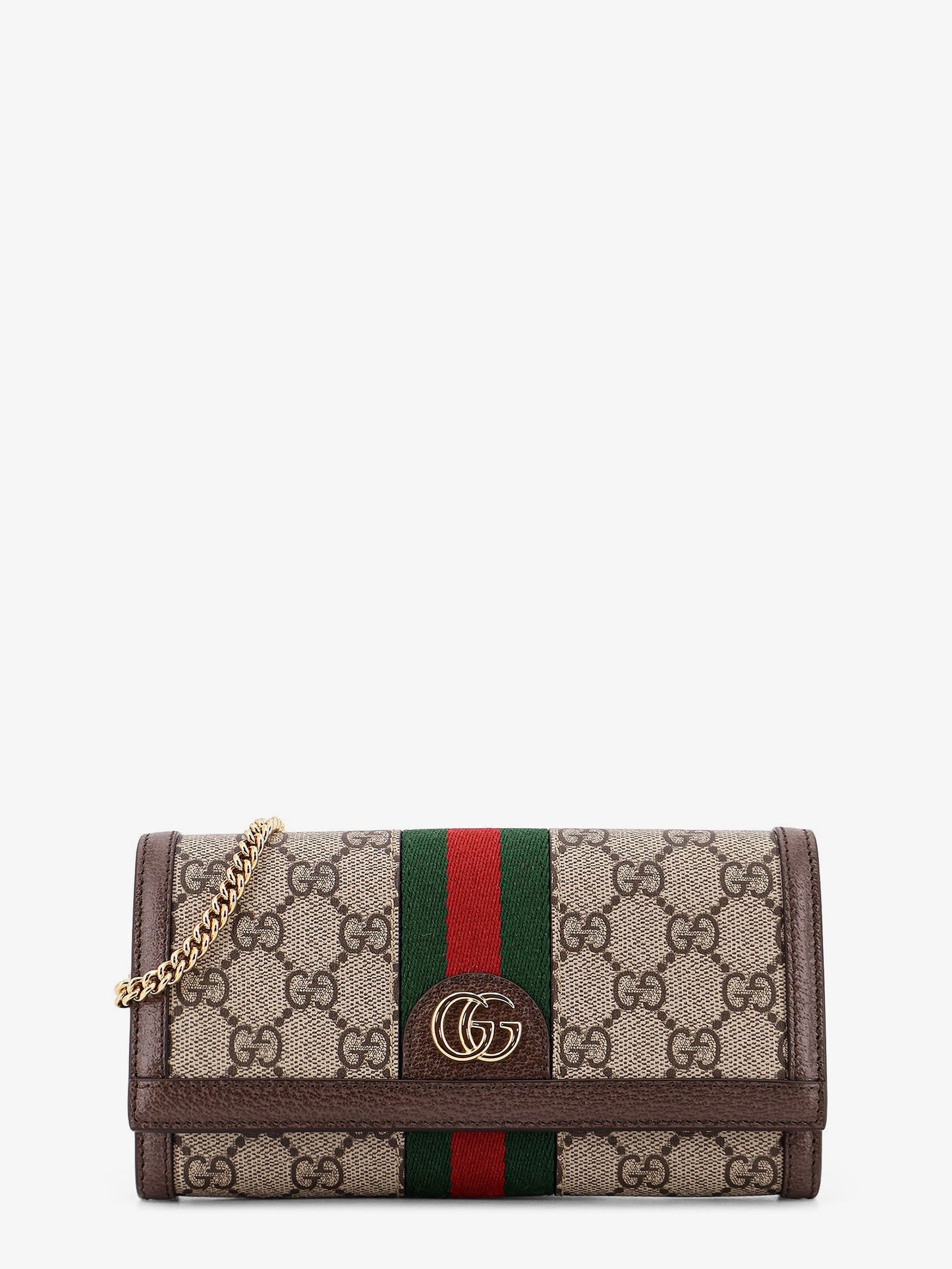 Gucci Women Ophidia Gg Supreme Fabric And Leather Crossbody Bag GUCCI