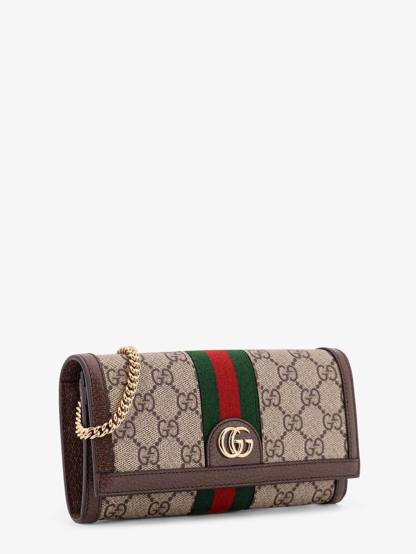Gucci Women Ophidia Gg Supreme Fabric And Leather Crossbody Bag GUCCI