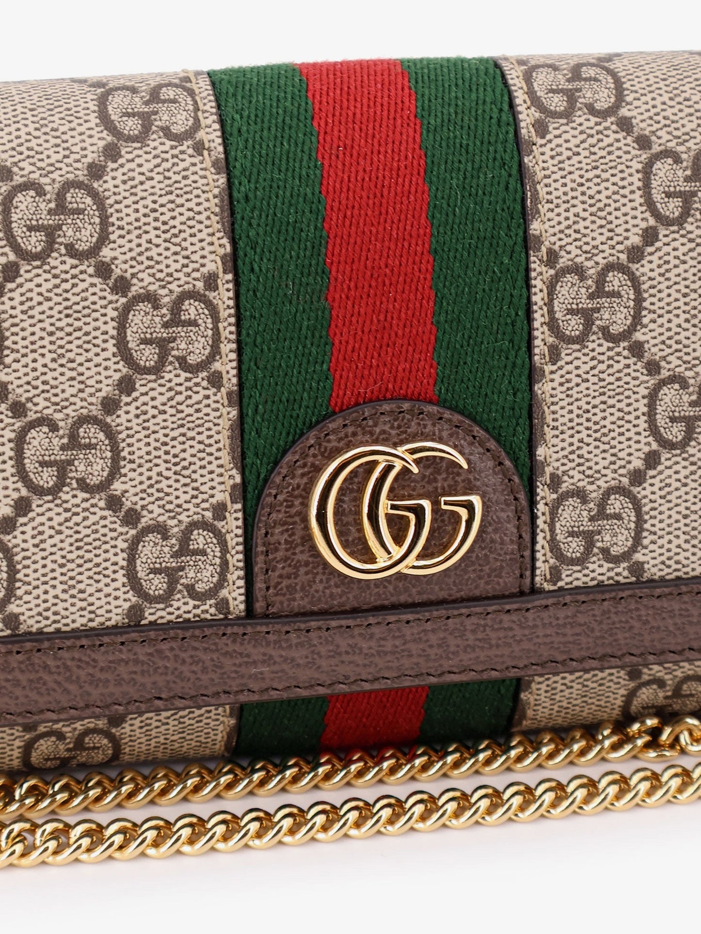 Gucci Women Ophidia Gg Supreme Fabric And Leather Crossbody Bag GUCCI