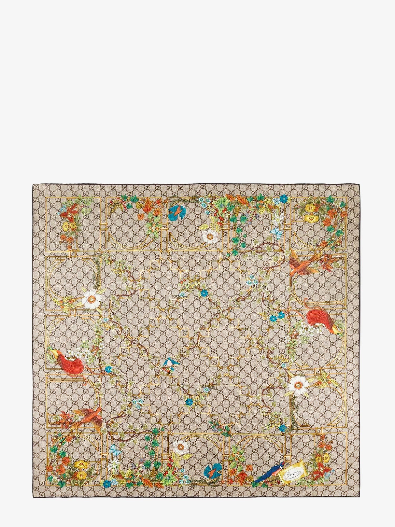 Gucci Women Cage Gg Silk Foulard GUCCI