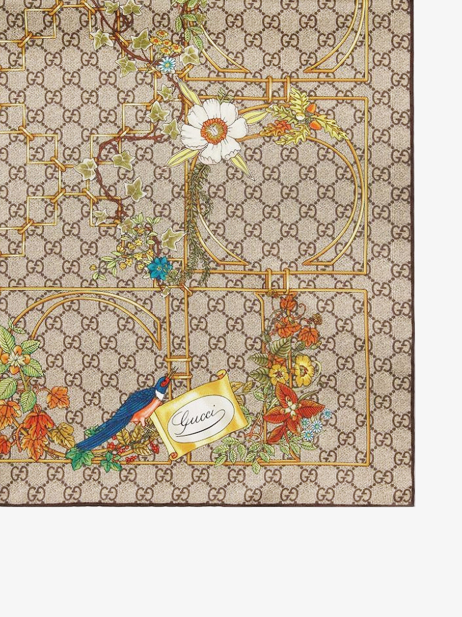 Gucci Women Cage Gg Silk Foulard GUCCI