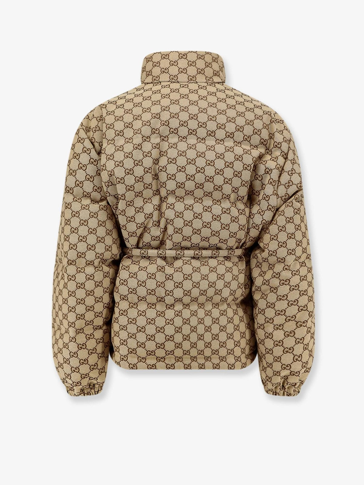 Gucci Women Gg Fabric Padded Jacket With Belt GUCCI