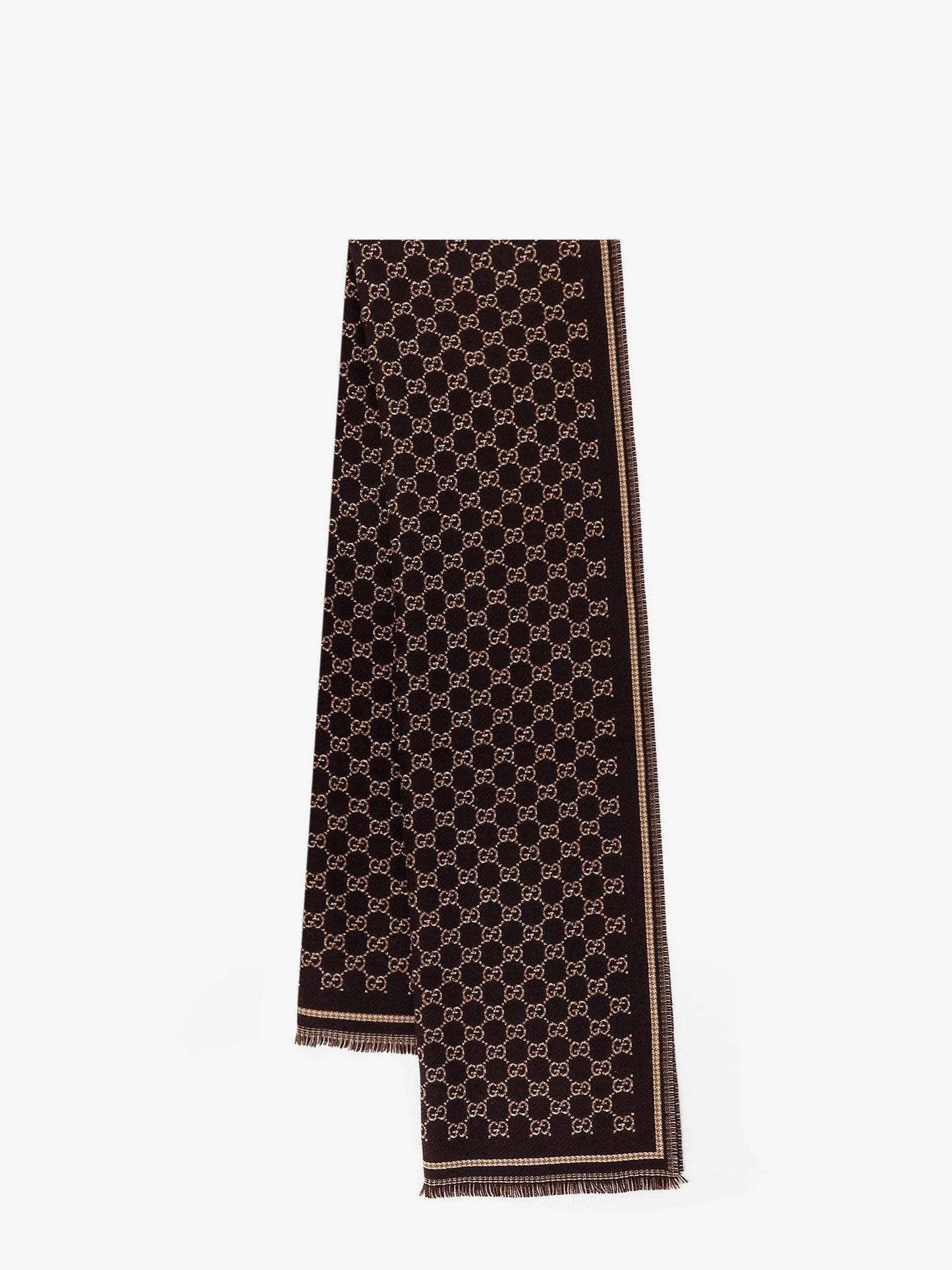 Gucci Men Gg Wool Jacquard Scarf GUCCI