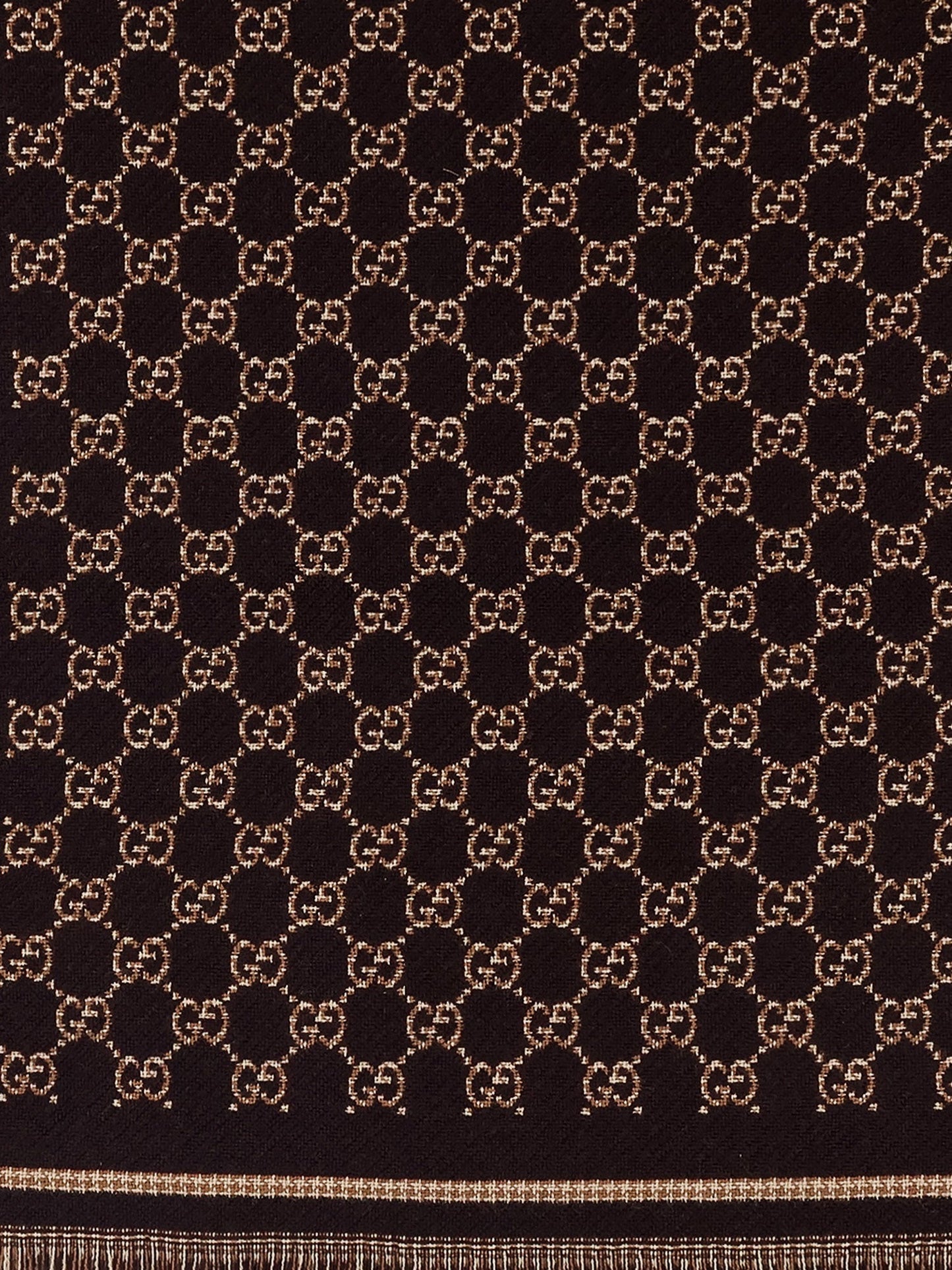 Gucci Men Gg Wool Jacquard Scarf GUCCI
