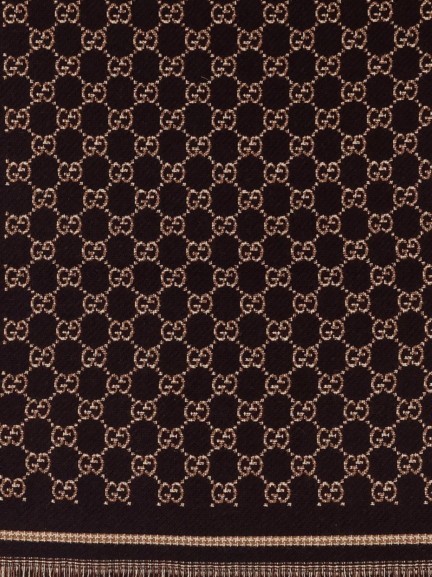 Gucci Men Gg Wool Jacquard Scarf GUCCI